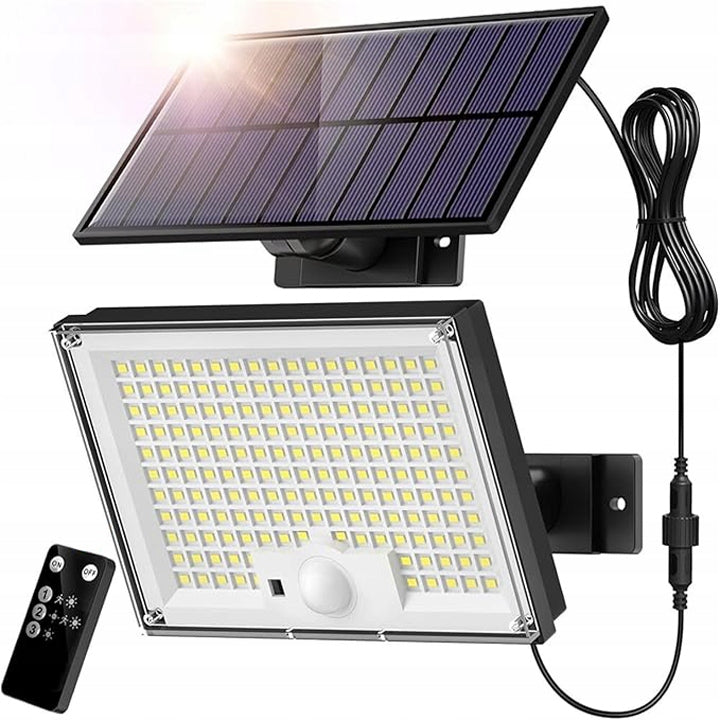 SOLAR LAMP WITH HALOGEN PANEL + REMOTE CONTROL + MOTION SENSOR 300W floodlight