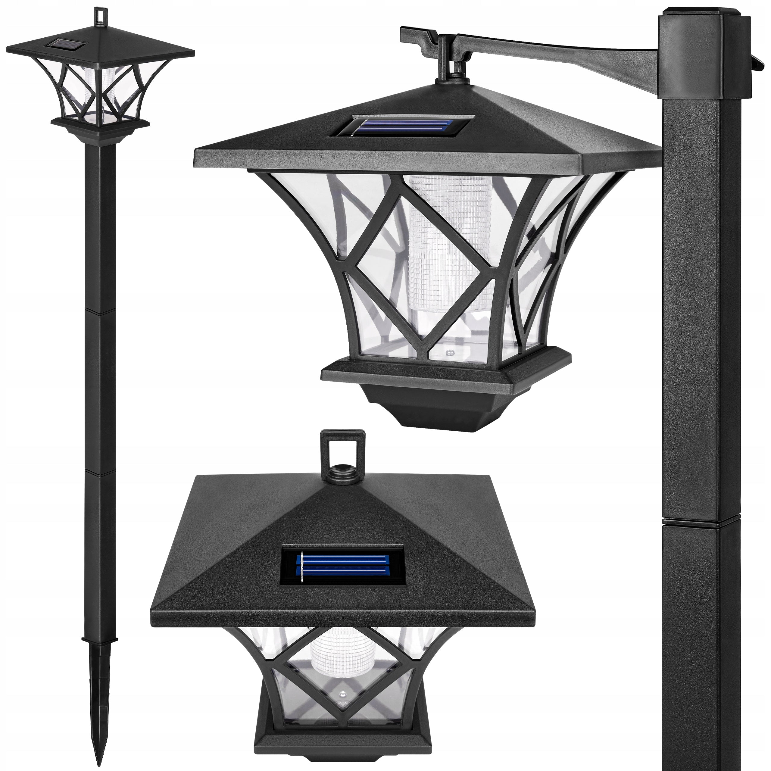 SOLAR LED Garden Lamp 1,5m LANTERN Outdoor Standing Post Packaging status original
