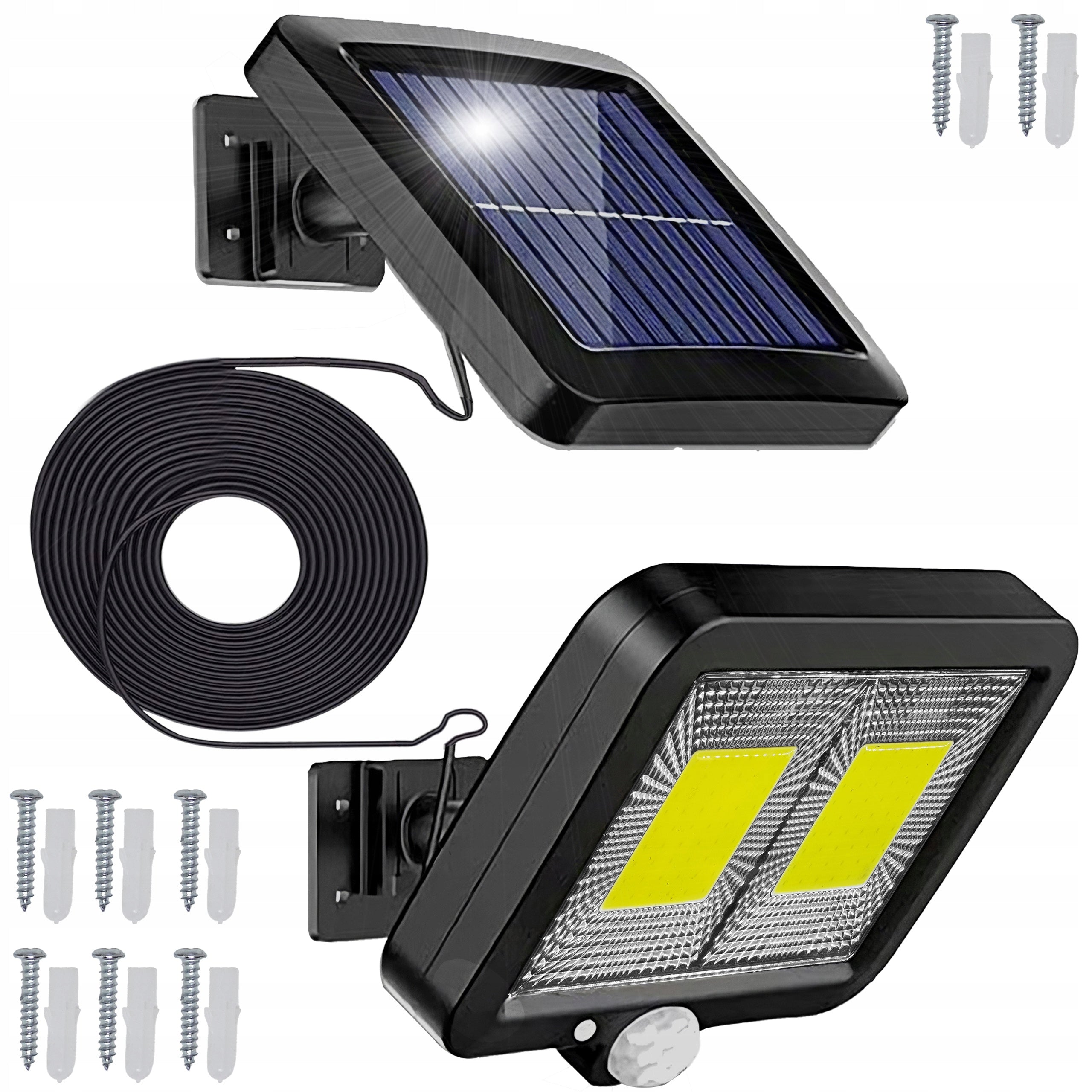 SOLAR LED LAMP 2200W TWILIGHT MOTION SENSOR OUTDOOR GARDEN HALOGEN Packaging status original