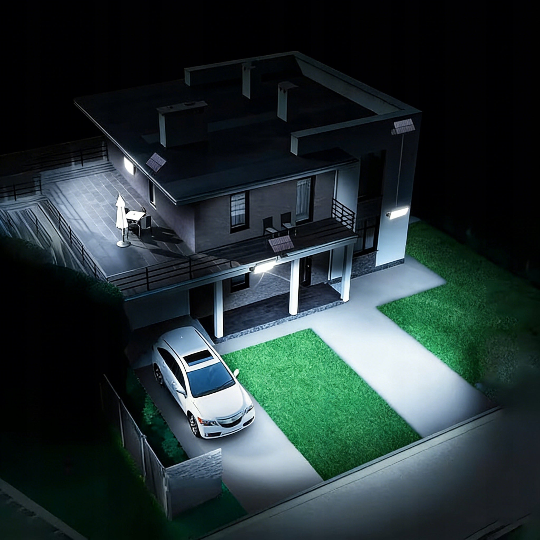 SOLAR LED LAMP 300W WITH MOTION TWILIGHT SENSOR REMOTE CONTROL WITH SEPARATE PANEL Packaging status original