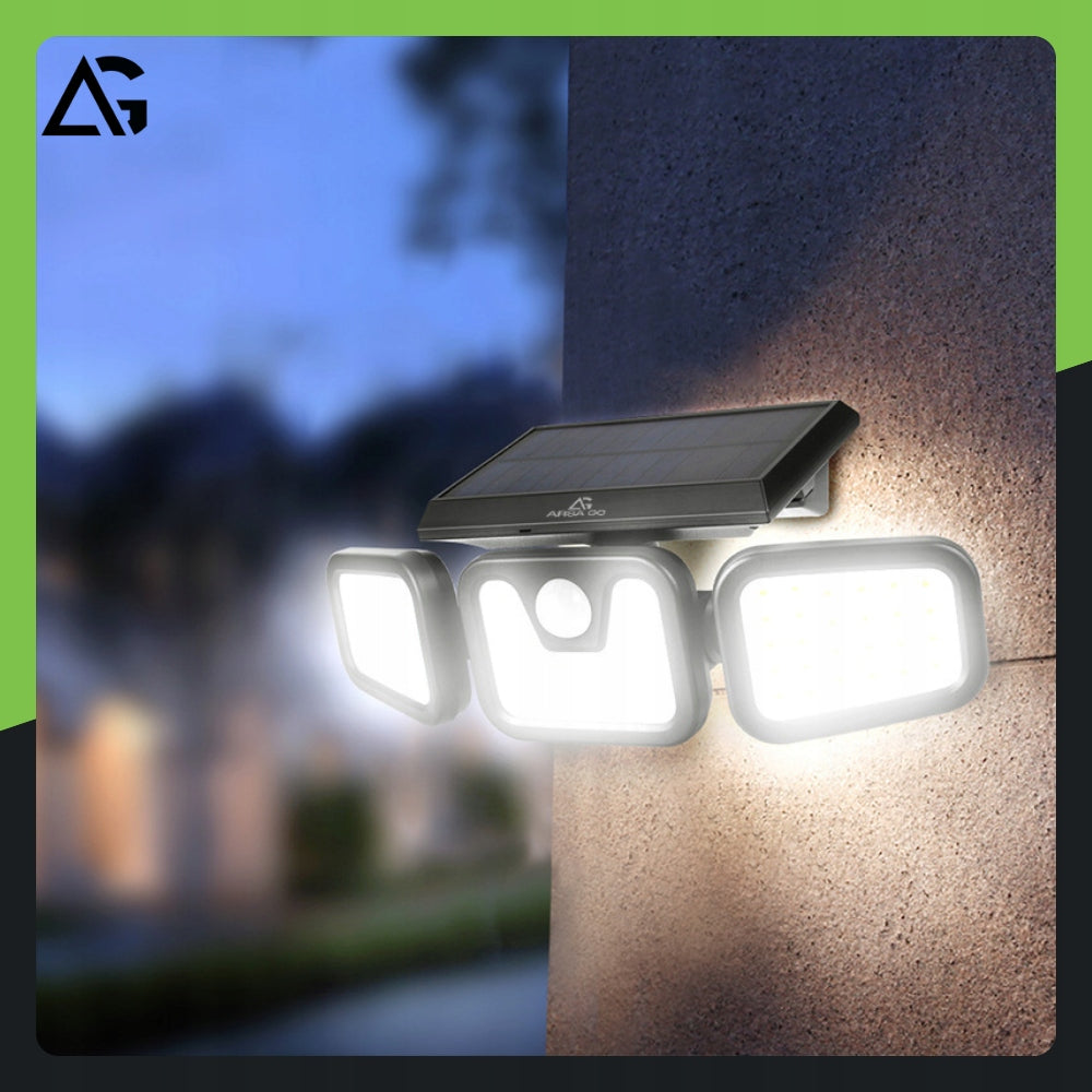 SOLAR LED LAMP 3in1 OUTDOOR STREET GARDEN MOTION AND DUSK SENSOR Manufacturer code DO OGRODU ZMIERZCHU COB Z CZUJNIKIEM RUCHU