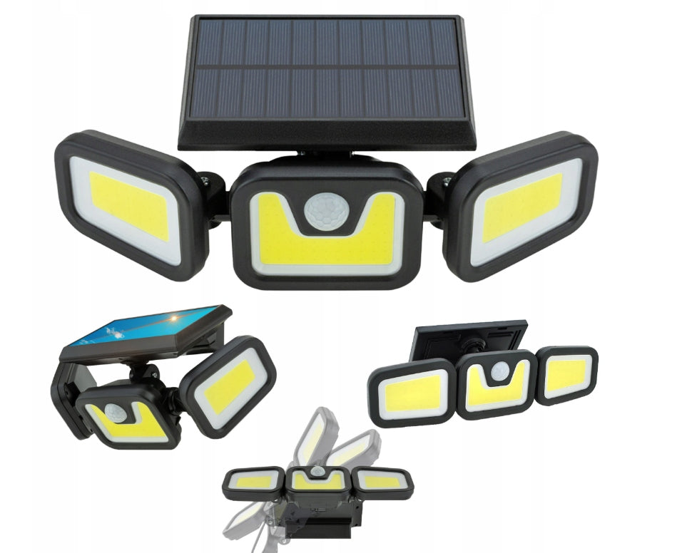 SOLAR LED LAMP 3in1 OUTDOOR STREET MOTION AND DUSK SENSOR GARDEN Packaging status original