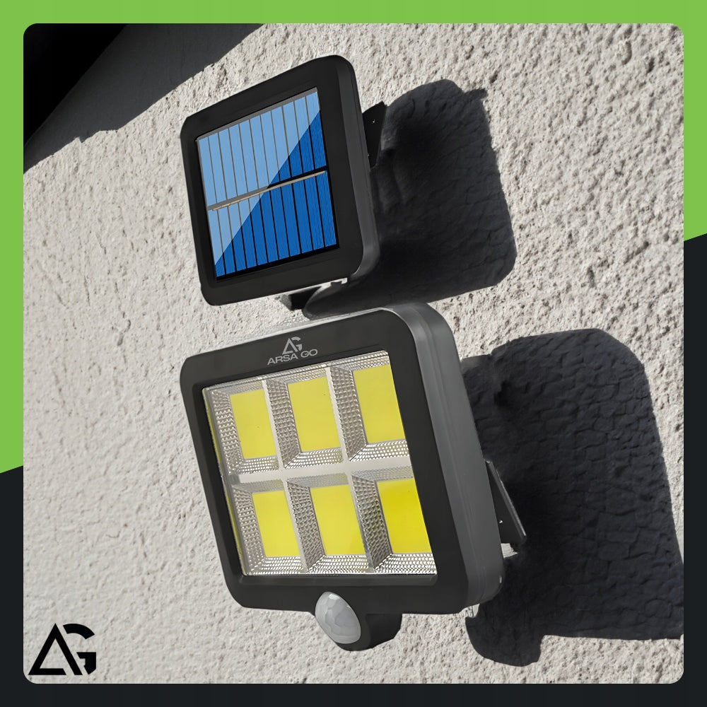 SOLAR LED OUTDOOR STREET GARDEN LAMP WITH DUSK MOTION SENSOR Manufacturer code HALOGEN NAŚWIETLACZ CZUJNIK PILOT ELEWACYJNA