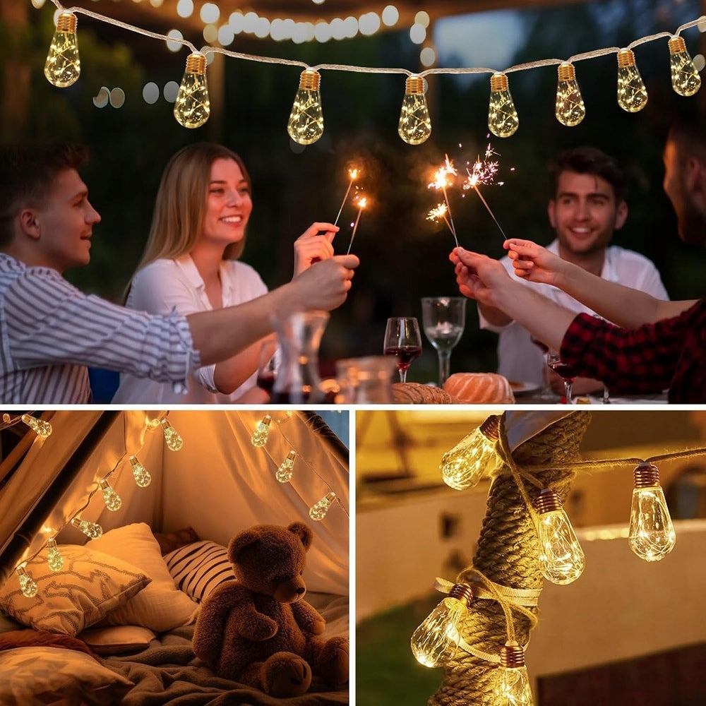 SOLAR LIGHT CHAIN OUTSIDE, FOR GARDEN, FOR BALCONY, TERRACE, WEDDING Globe diameter 0 cm
