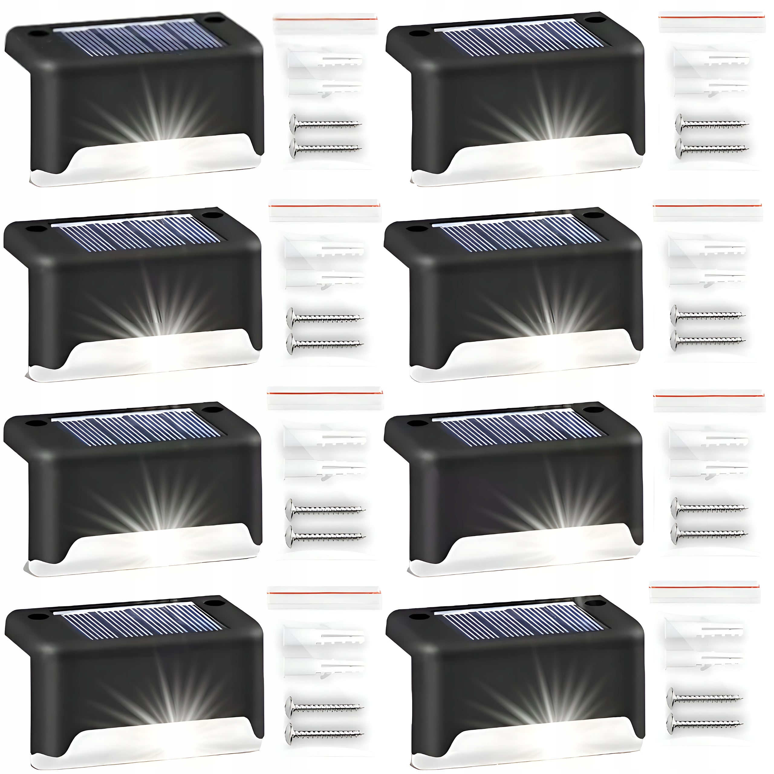 SOLAR LIGHTS FOR GARDEN STAIRS FOR TERRACE DUSK SENSOR 8PCS
