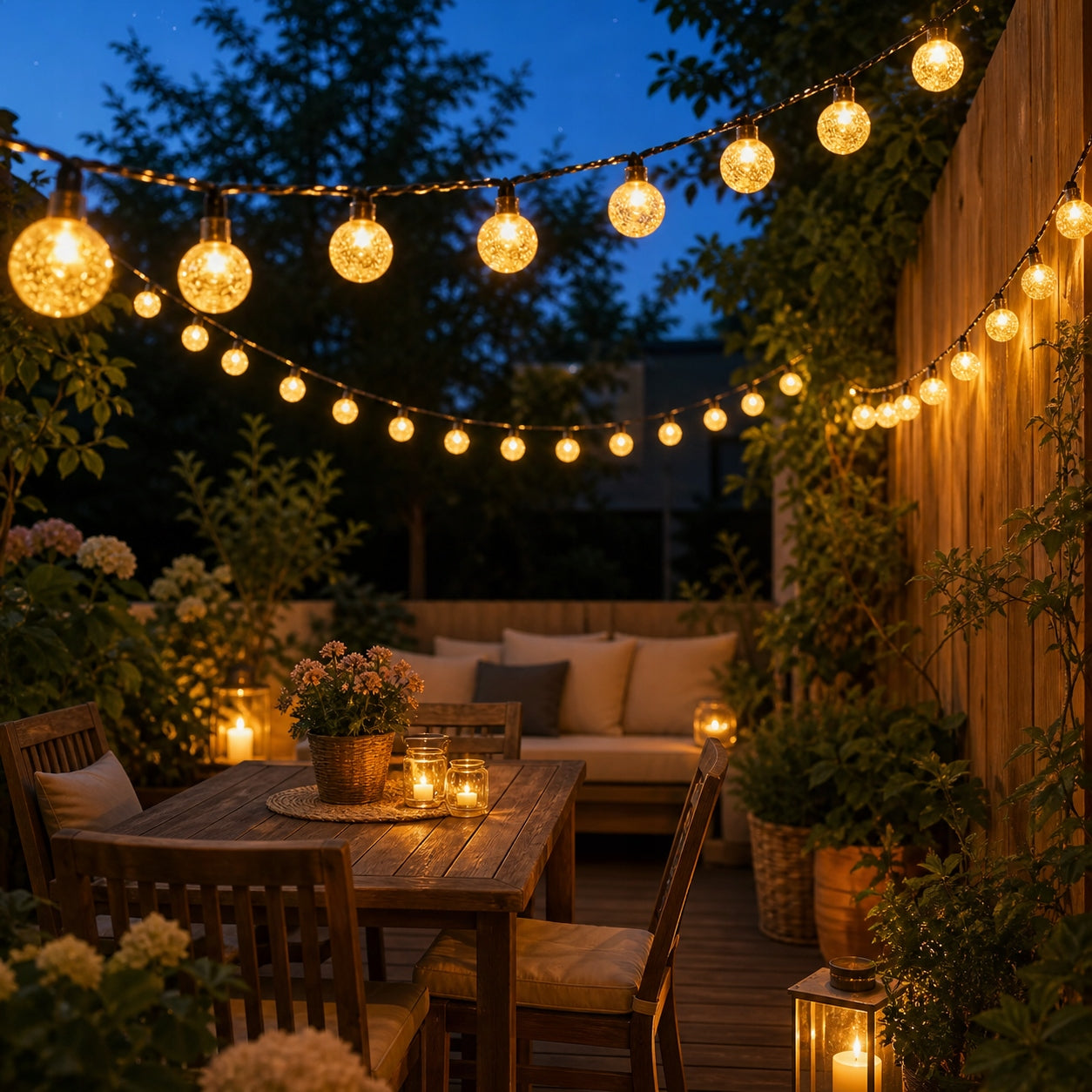 SOLAR LIGHTS GARDEN GARLAND SOLAR 50LED BALLS WHITE WARM Manufacturer code 05284