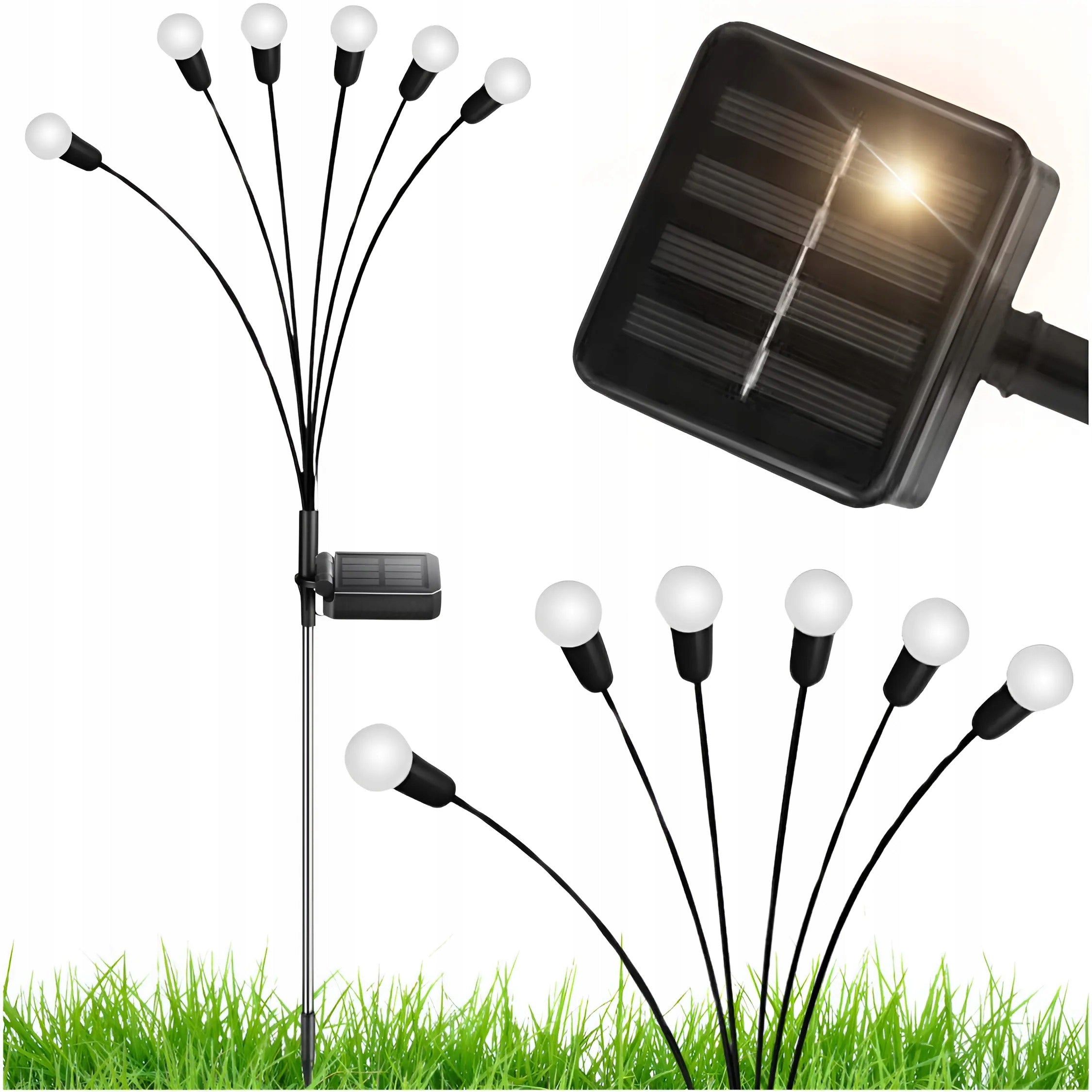 SOLAR LIGHTS HAMMERED LED GARDEN BALLS WITH DUSK SENSOR 2 PIECES