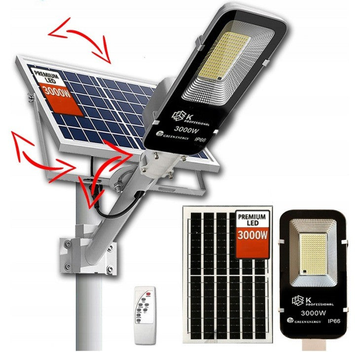 SOLAR Lamp + USB 3000W Street TWILIGHT MOTION SENSOR Strong HYBRID Packaging status original