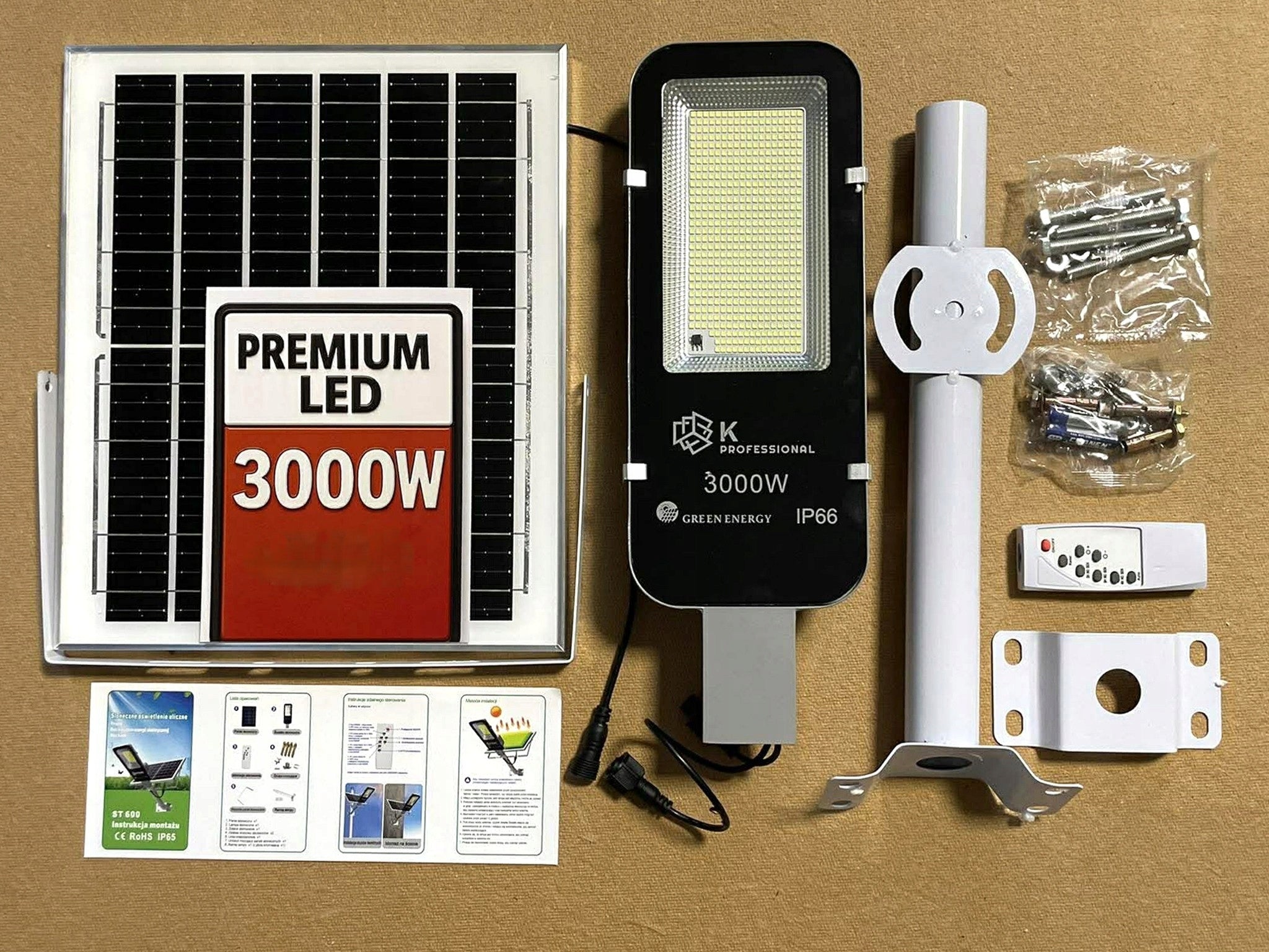 SOLAR Lamp + USB 3000W Street TWILIGHT MOTION SENSOR Strong HYBRID Power supply solar