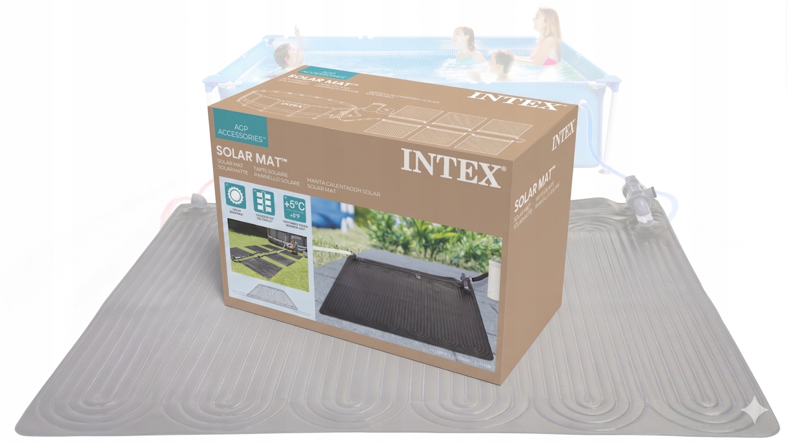SOLAR MAT WATER HEATER FOR POOL 120x120cm INTEX 28685 model 2026