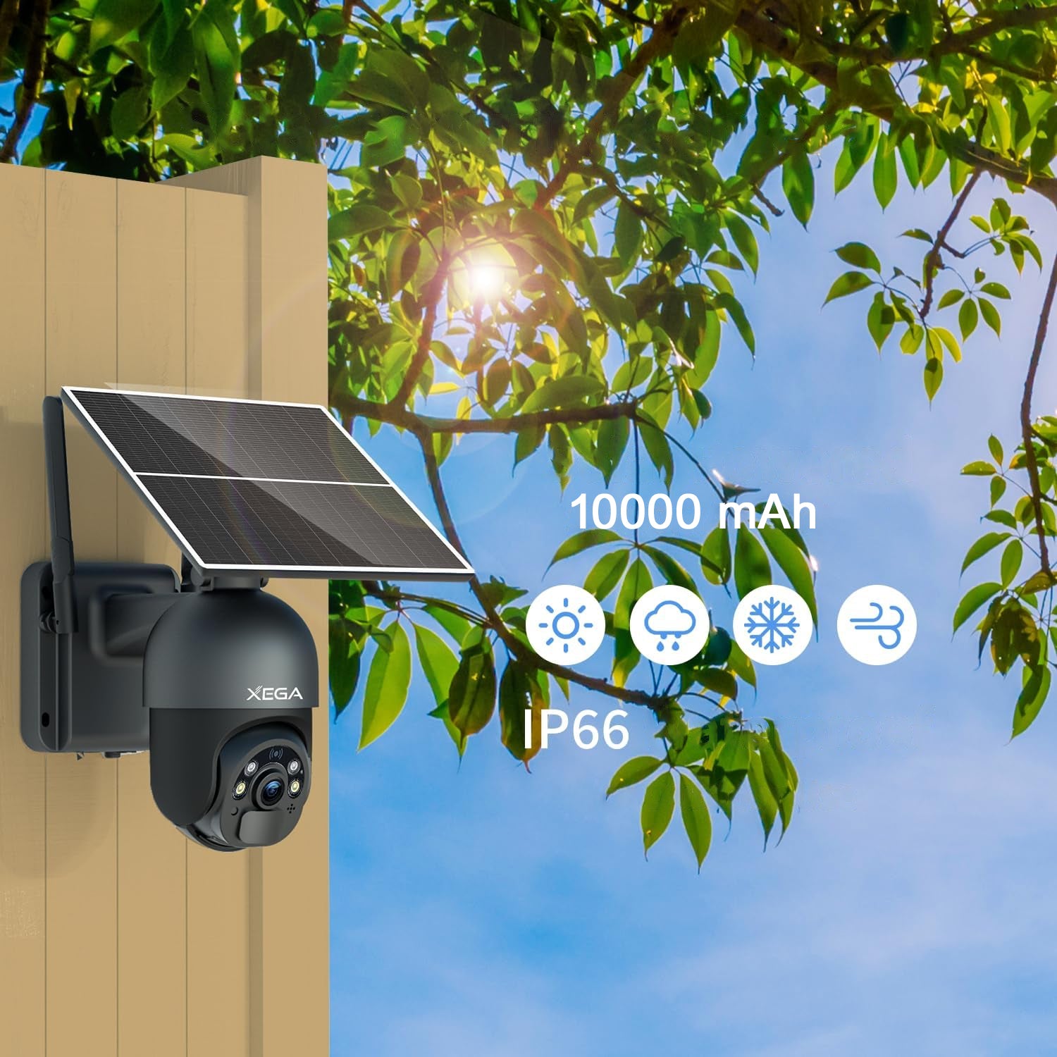 SOLAR OUTDOOR CAMERA ROTATING FOR SIM CARD 4G LTE GSM 2K 3MP WITH CARD Manufacturer code XG-S20-3MP-EU4G