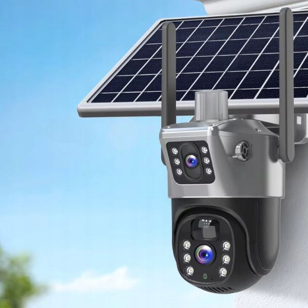 SOLAR OUTDOOR CAMERA TWO LENSES 8MPx FOR SIM CARD 4G WIRELESS Certificates of conformity CE