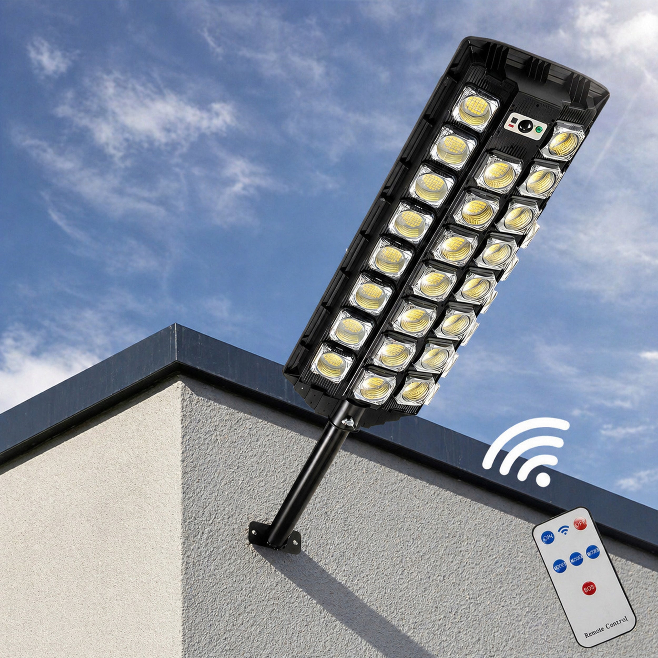 SOLAR OUTDOOR GARDEN LAMP 2200W LED STREET LIGHT WITH MOTION SENSOR Packaging status original