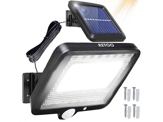 SOLAR OUTDOOR LAMP 100 LED GARDEN STREET TWILIGHT MOTION SENSOR