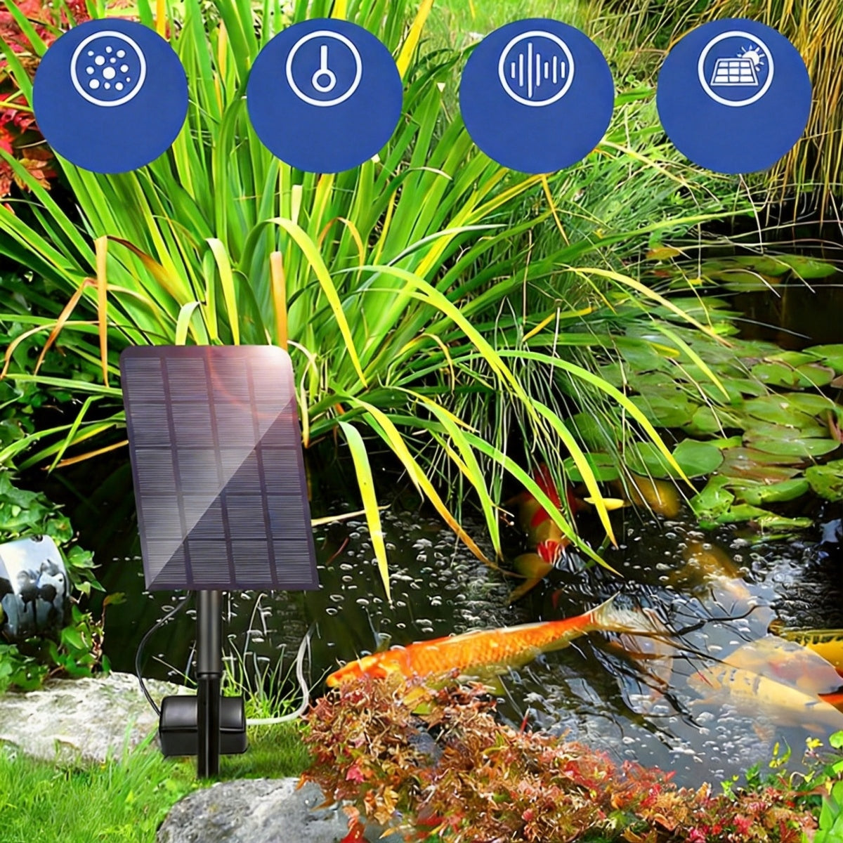 SOLAR OXYGEN PUMP AERATOR FOR AQUARIUM POND Manufacturer code 4048508493531