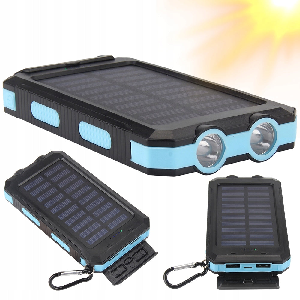 SOLAR POWER BANK 10000MAH WATERPROOF WITH COMPASS FOR TRAVELERS Battery capacity 10000 mAh