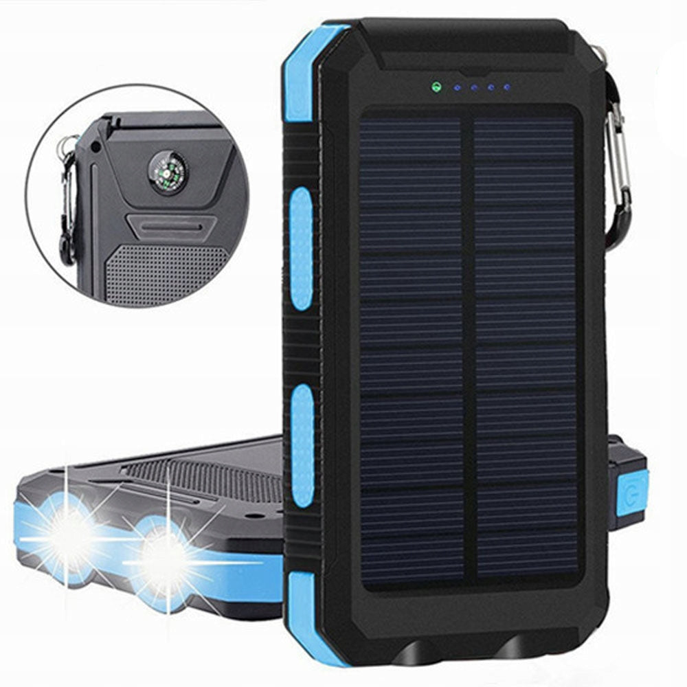 SOLAR POWER BANK 10000MAH WATERPROOF WITH COMPASS FOR TRAVELERS