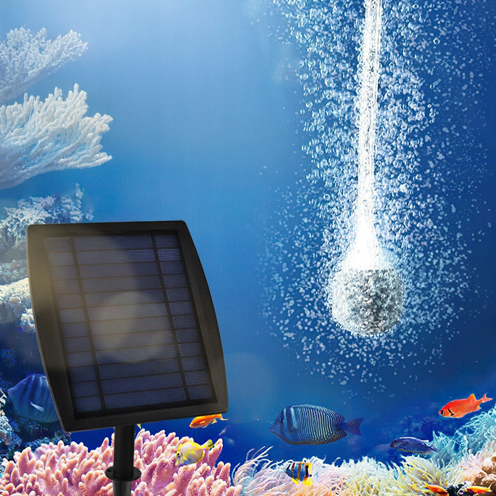 SOLAR POWERED AERATOR FOR POND WATER, OXYGEN PUMP, 3,7 V Power 2.5 W