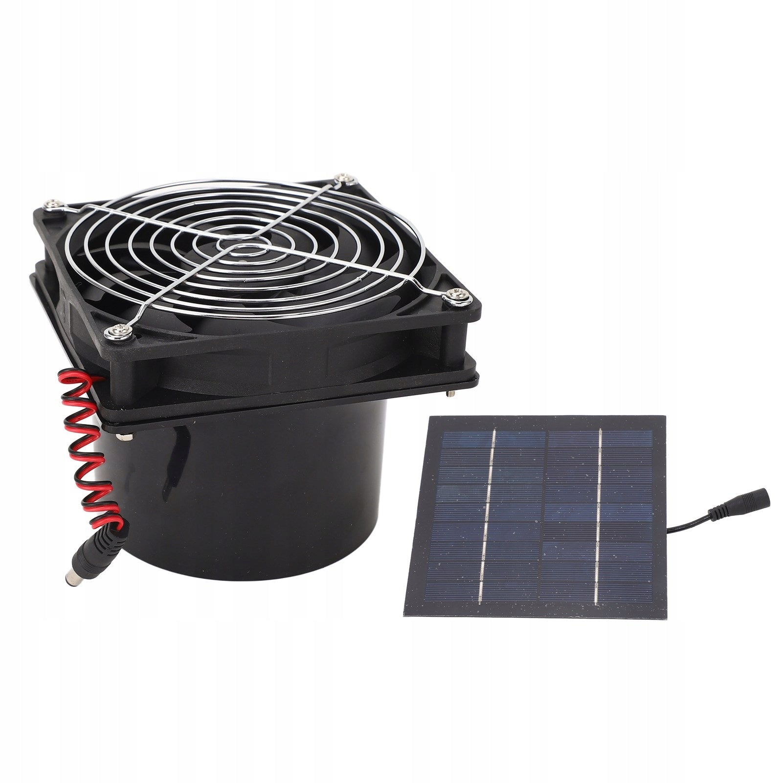 SOLAR POWERED FAN 50W CAMPING,CHICKEN GREENHOUSE RACCOON