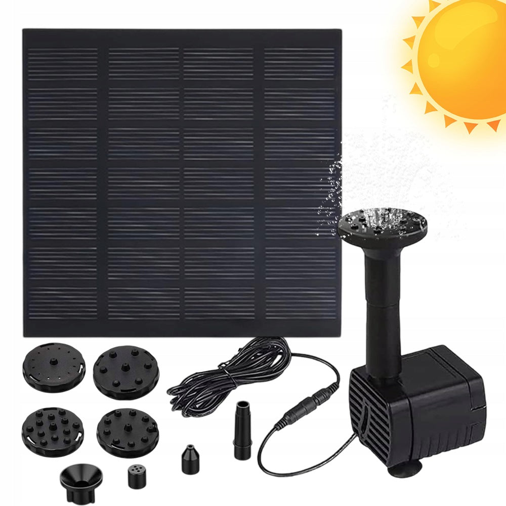 SOLAR PUMP 6 NOZZLES FOR BIRD BATH FISH TANK AND SMALL PONDS