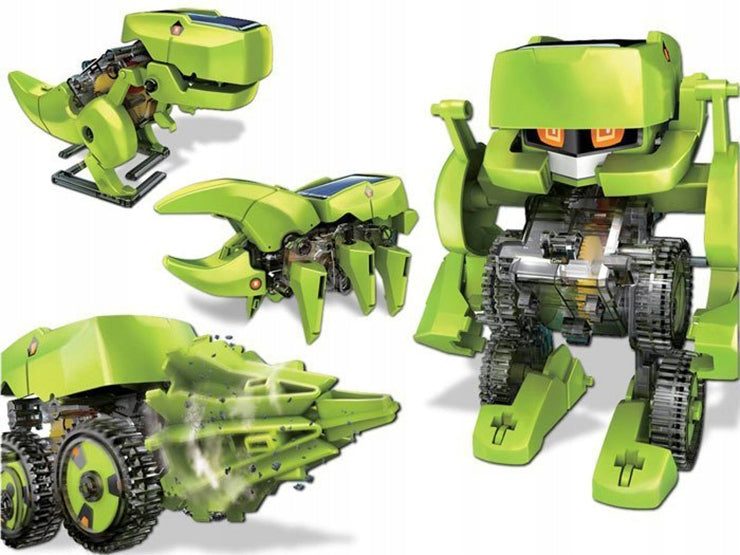 SOLAR ROBOT DINOSAUR EDUCATIONAL SET BLOCKS `4 MODELS TO ASSEMBLE Packaging status original