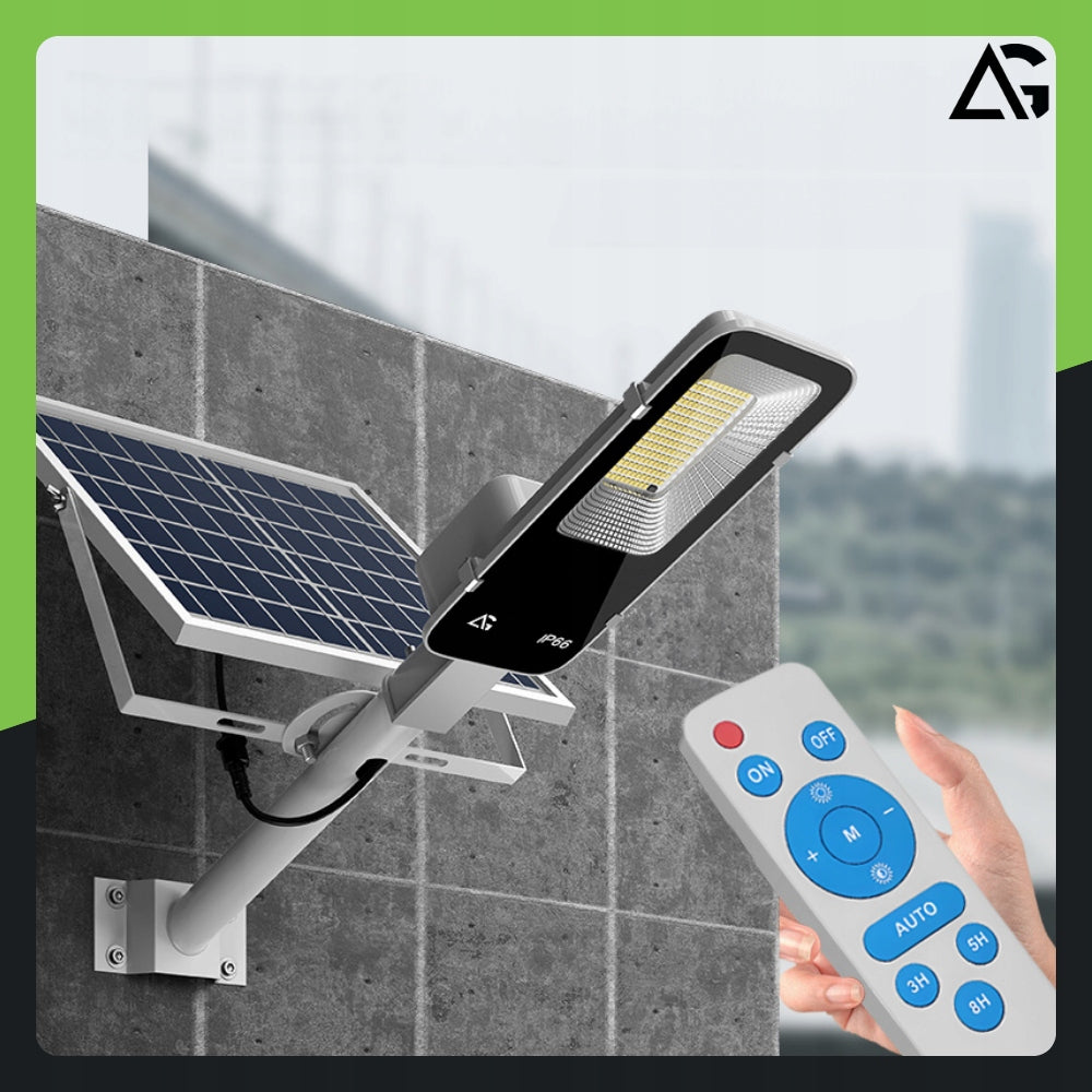 SOLAR STREET LAMP LED OUTDOOR DUSK SENSOR REMOTE CONTROL HOLDER 1000W Brand ARSA GO