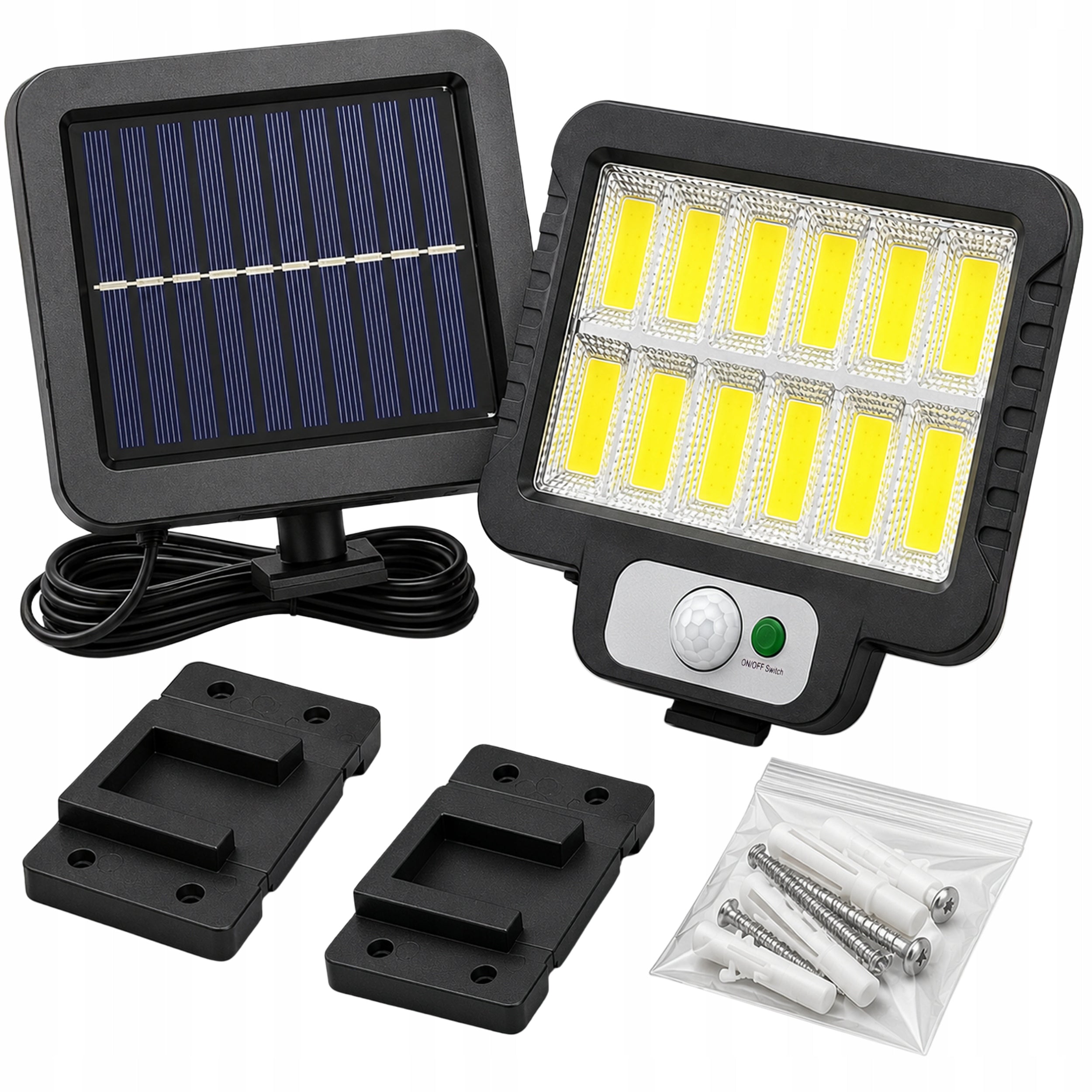 SOLAR STREET LAMP OUTDOOR GARDEN LED WITH TWILIGHT MOTION SENSOR