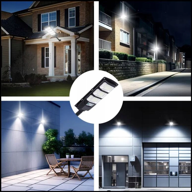 SOLAR STREET LED LAMP 1600W MOTION AND DUSK SENSOR + REMOTE CONTROL IP65 OUTDOOR Lamp power 1600 W