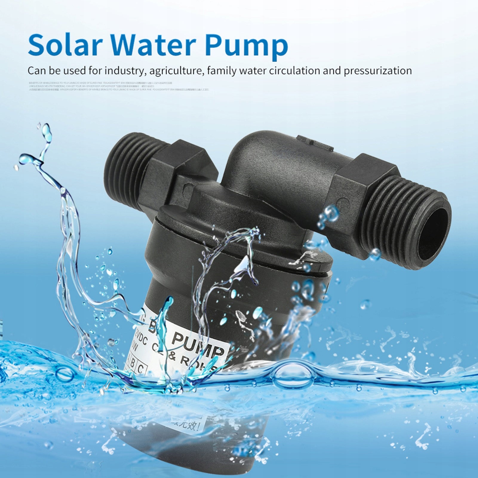 SOLAR WATER PUMP DC 12V CIRCULATING FOR LIQUID 10W Manufacturer code XPELC0316