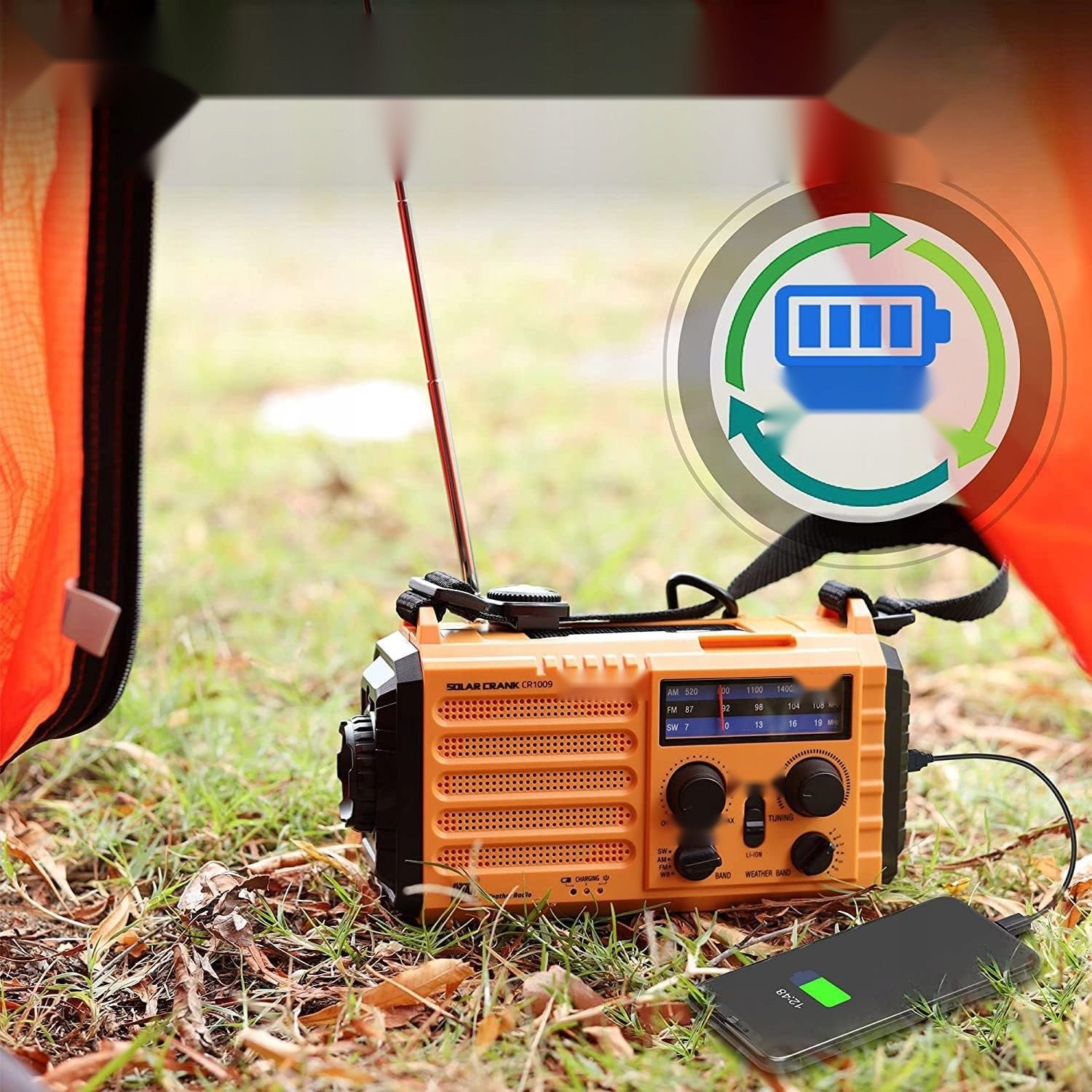 SOLAR WATERPROOF MULTIFUNCTIONAL EMERGENCY PORTABLE DYNAMO FLASHLIGHT Manufacturer code 5908107190950