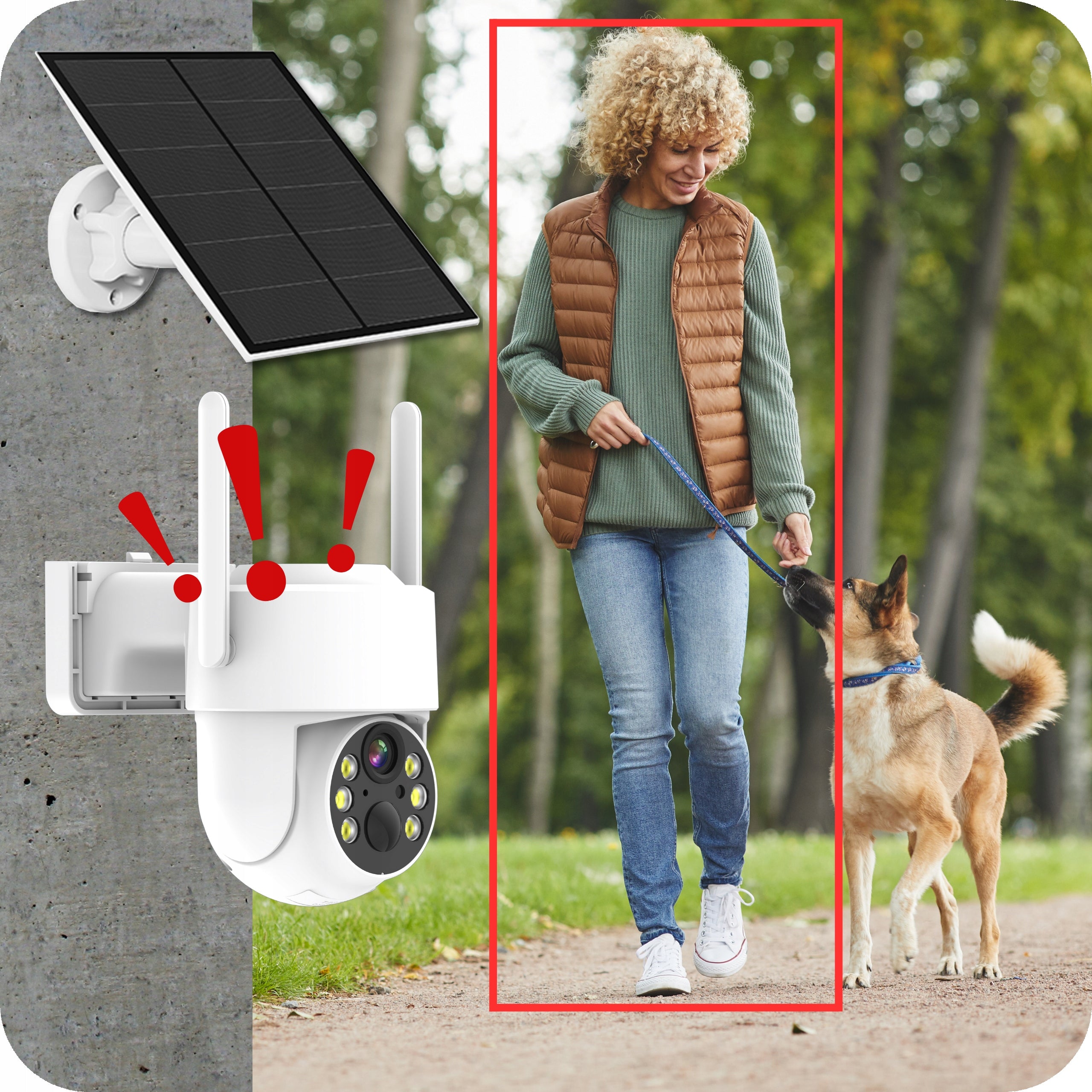 SOLAR WIFI CAMERA 5MPX SMART OUTDOOR ROTATING IP WIRELESS ALARM Brand Eurolook