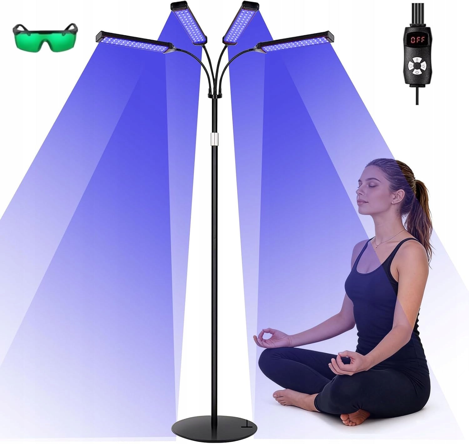SOLARIUM FOR SUNBATHING AT HOME tanning light with timer and glasses