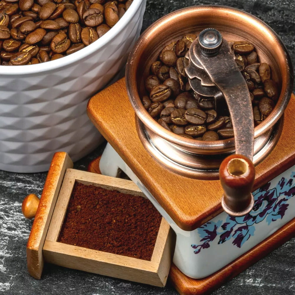 SOLID COFFEE GRINDER COFFEE PEPPER HAND CERAMIC RETRO Brand Kinghoff