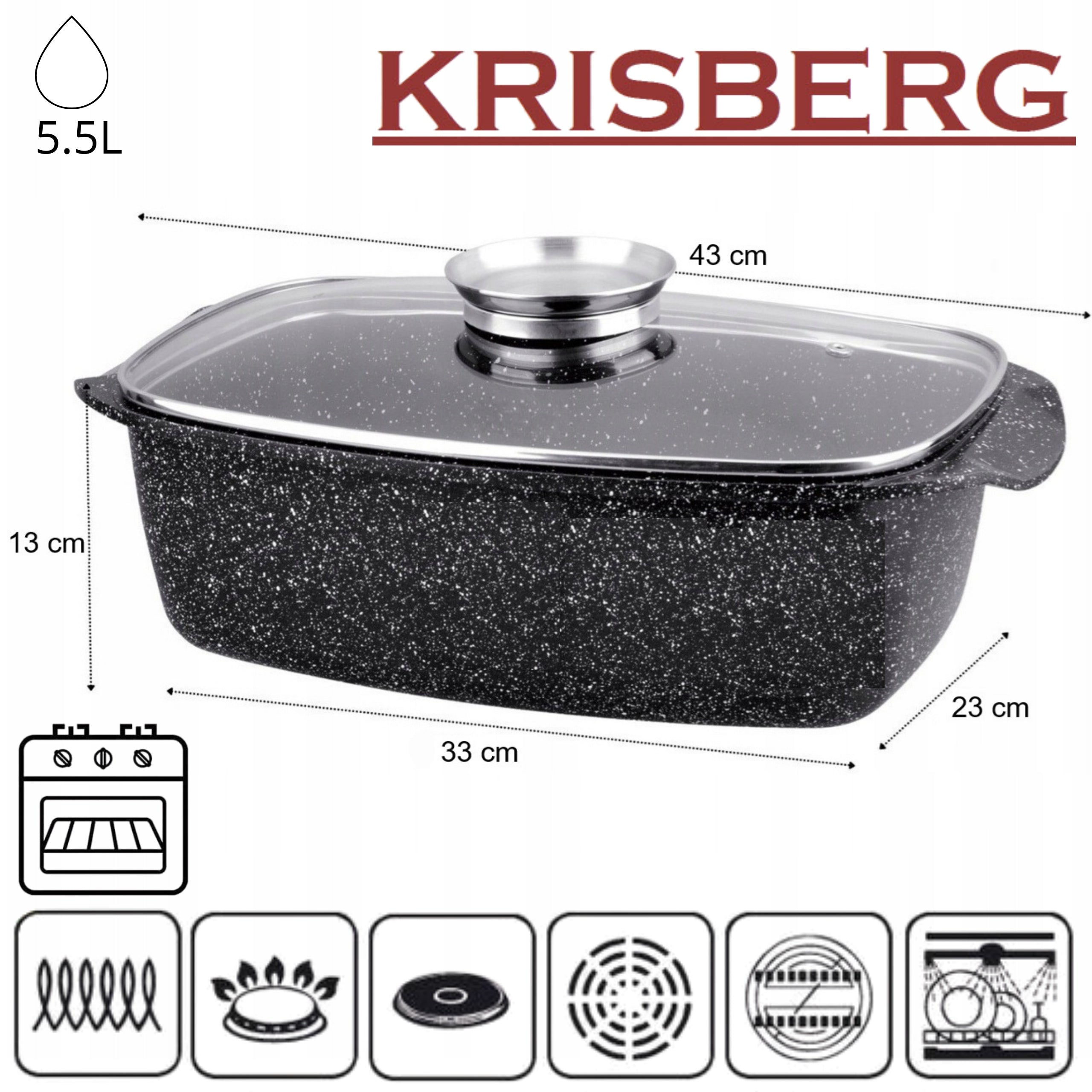 SOLID MARBLE Brittany FOR BAKING GAS NONSTICK INDUCTION 5.5L Packaging status original