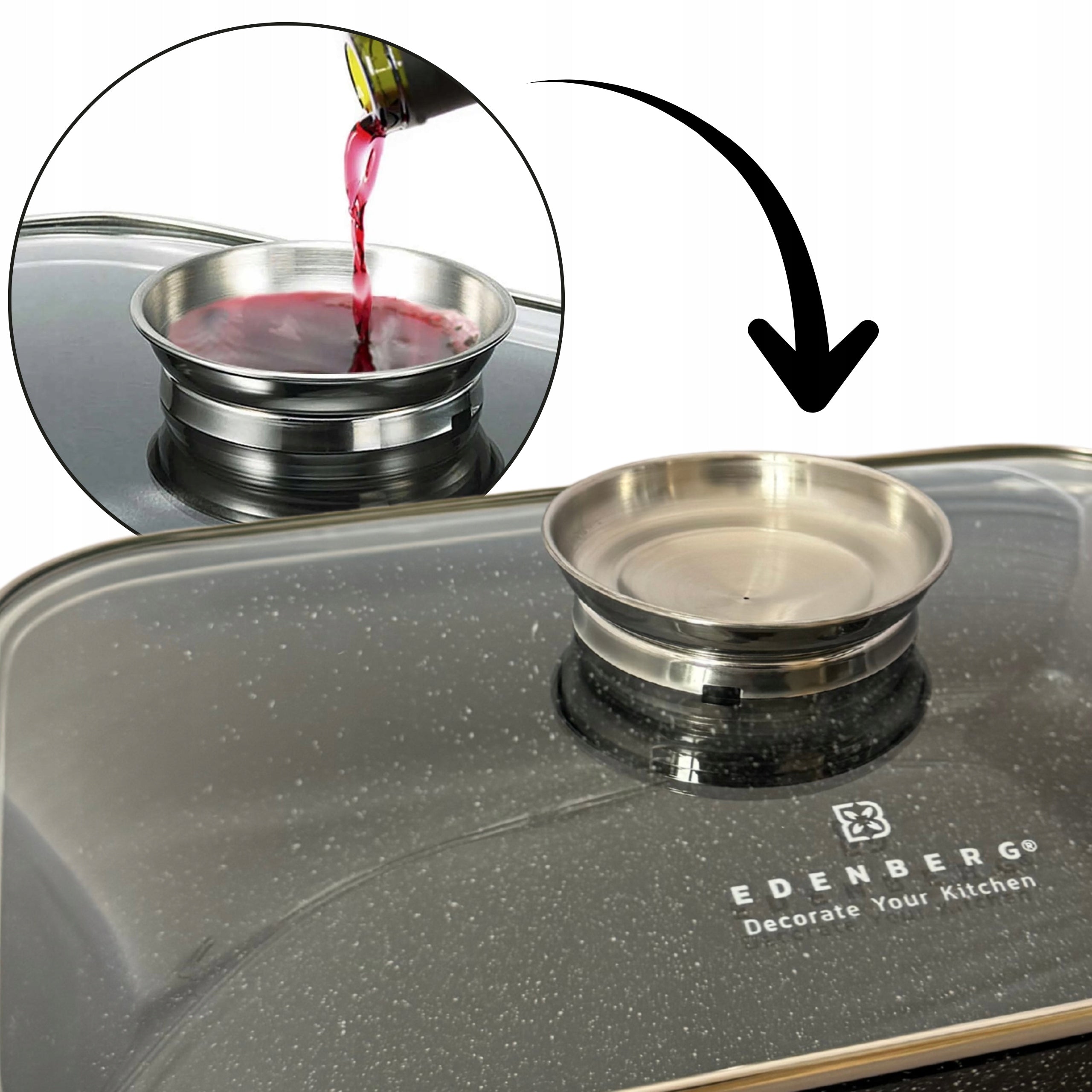 SOLID NON-STICK MARBLE Brittany 4.0L + PAWS 2pcs GAS INDUCTION Manufacturer code BRYTFANNA NIEPRZYWIERAJĄCA MARMUROWA 4.0L