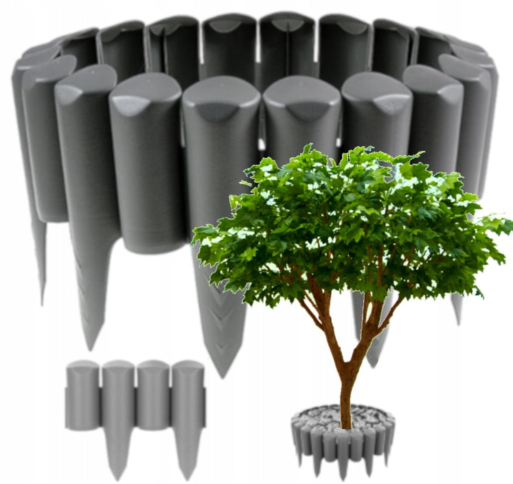 SOLID Poland GARDEN PALISADE GARDEN EDGING GREY 240 cm Packaging status original