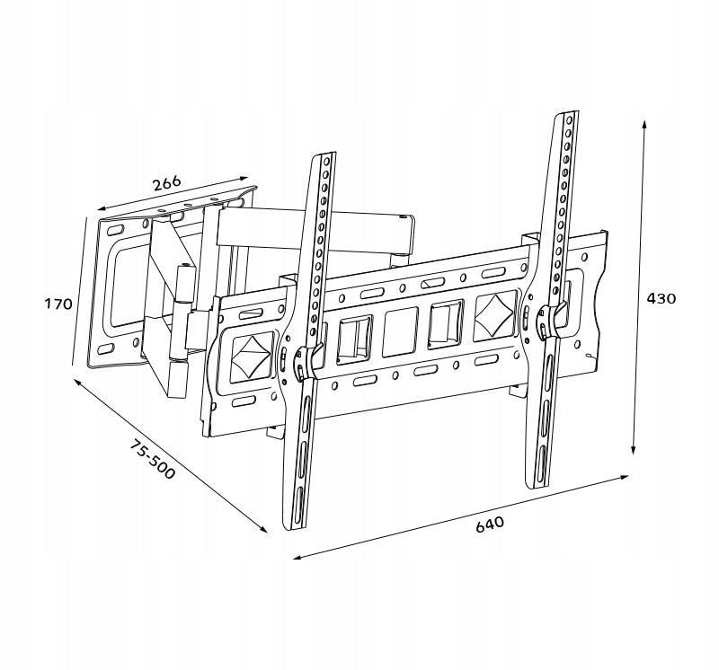 SOLID TV MOUNT TV HANGER UNIVERSAL STRONG 32"-80" VESA EAN (GTIN) 5903933549248