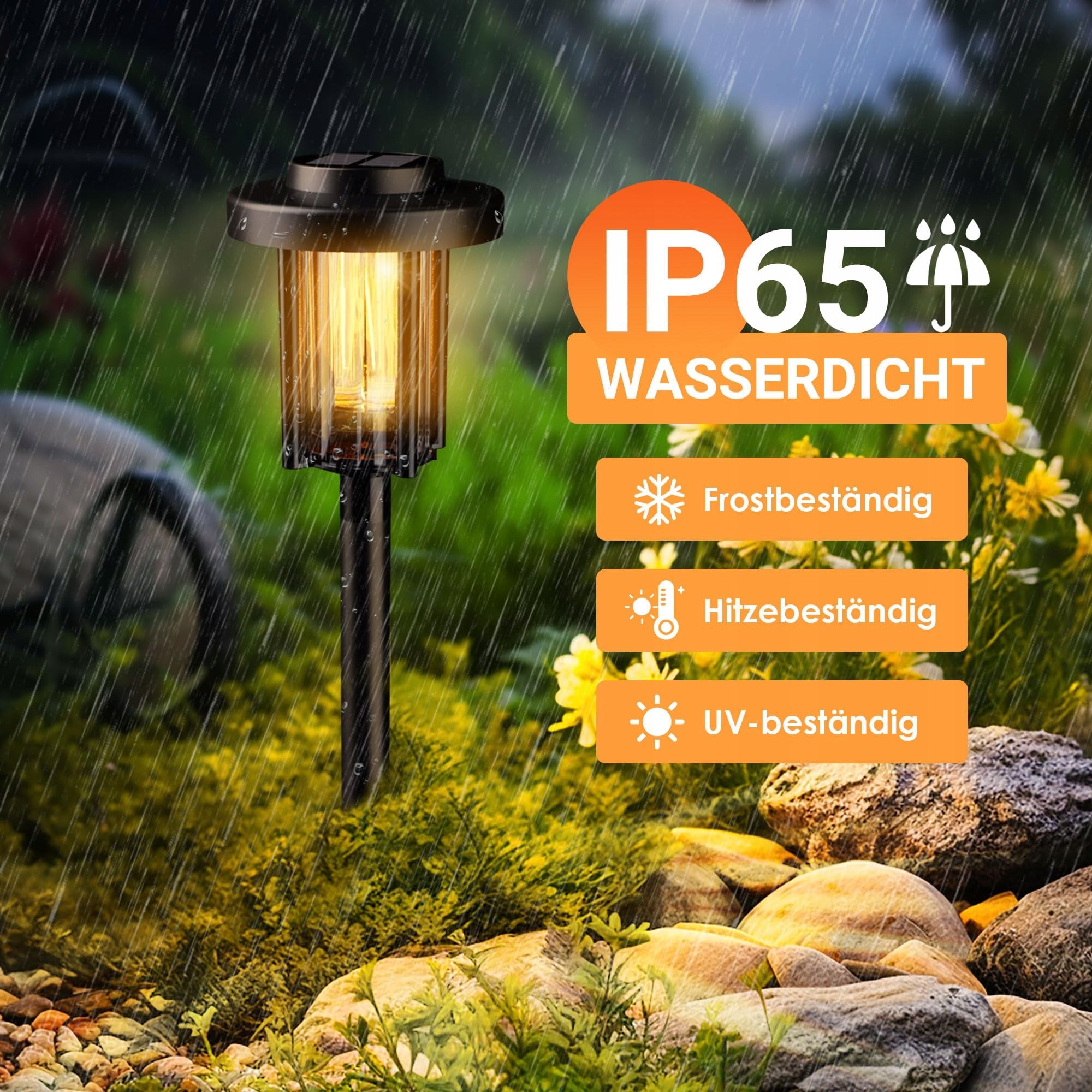 SOLPEX LED solar lamps 6 pcs. – warm light for garden, terrace, pathway Brand no brand