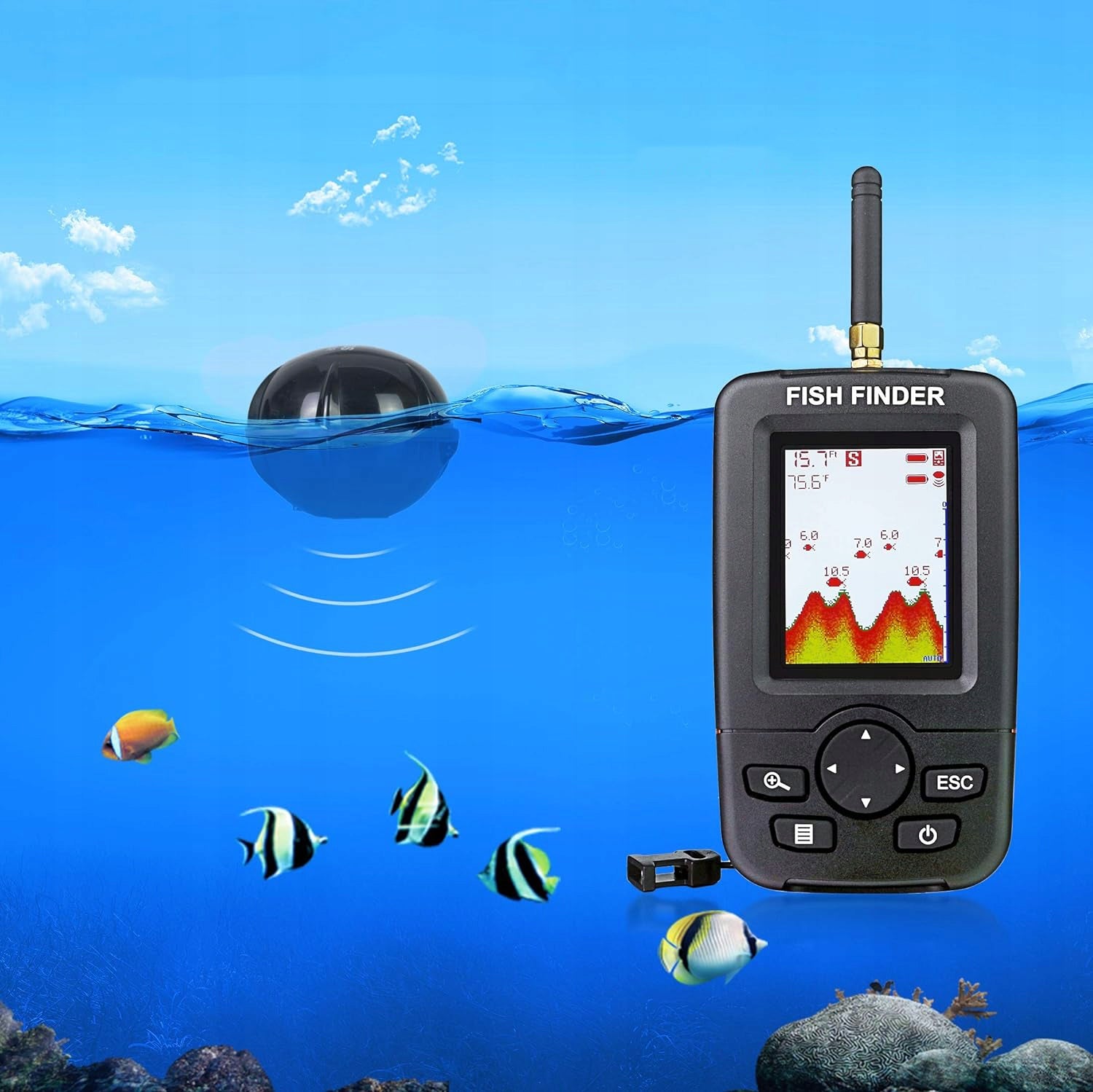 SONAR WIRELESS SONAR COLOR FISH DISPLAY Brand no brand