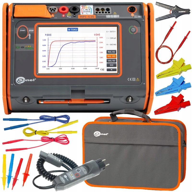 SONEL MPI-536 Electrical Parameter Meter Set with Accessories