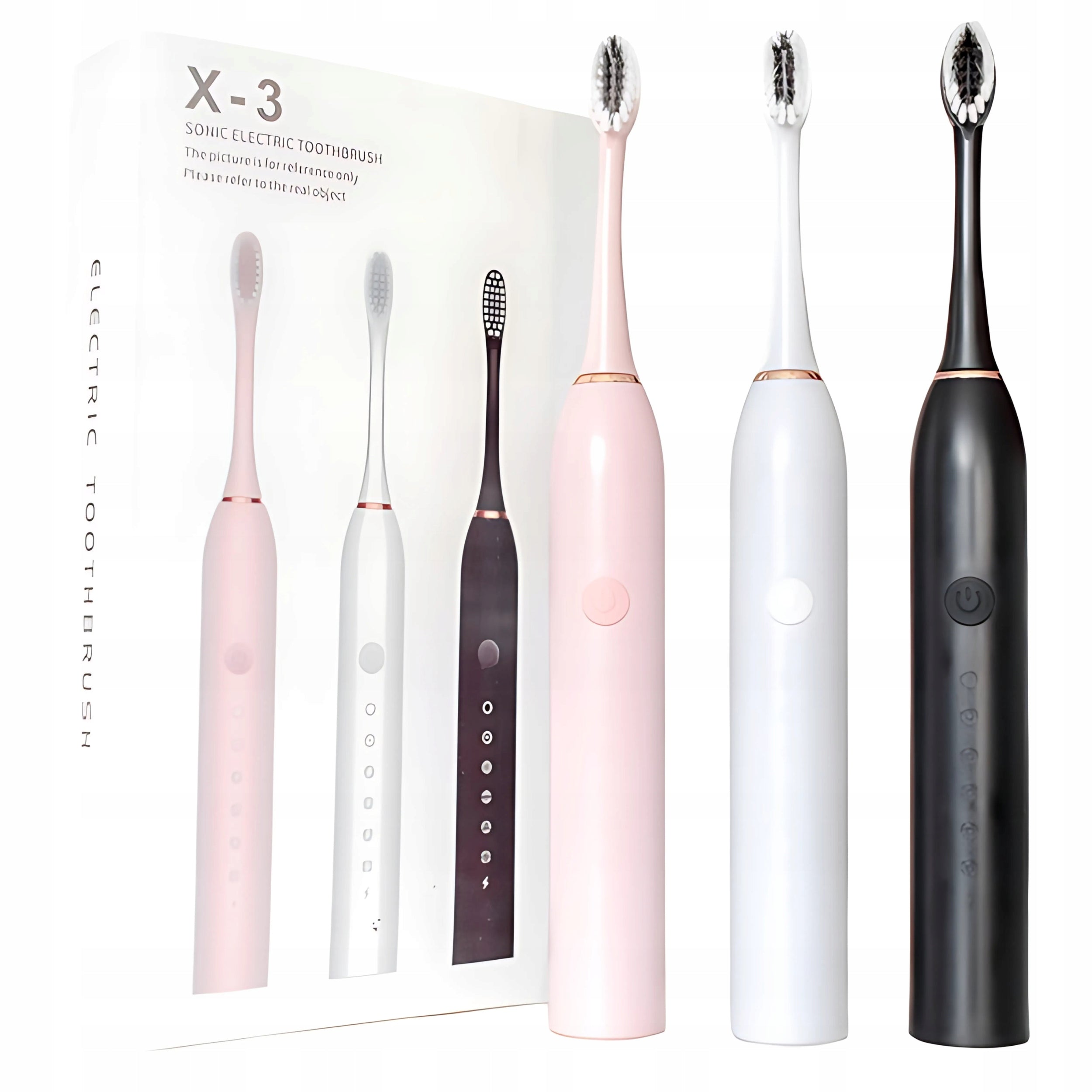 SONIC ELECTRIC TOOTHBRUSH FOR TEETH + REPLACEMENT TIPS Manufacturer code SZCZOTECZKA SONICZNA Z 4 KONCÓWKAMI