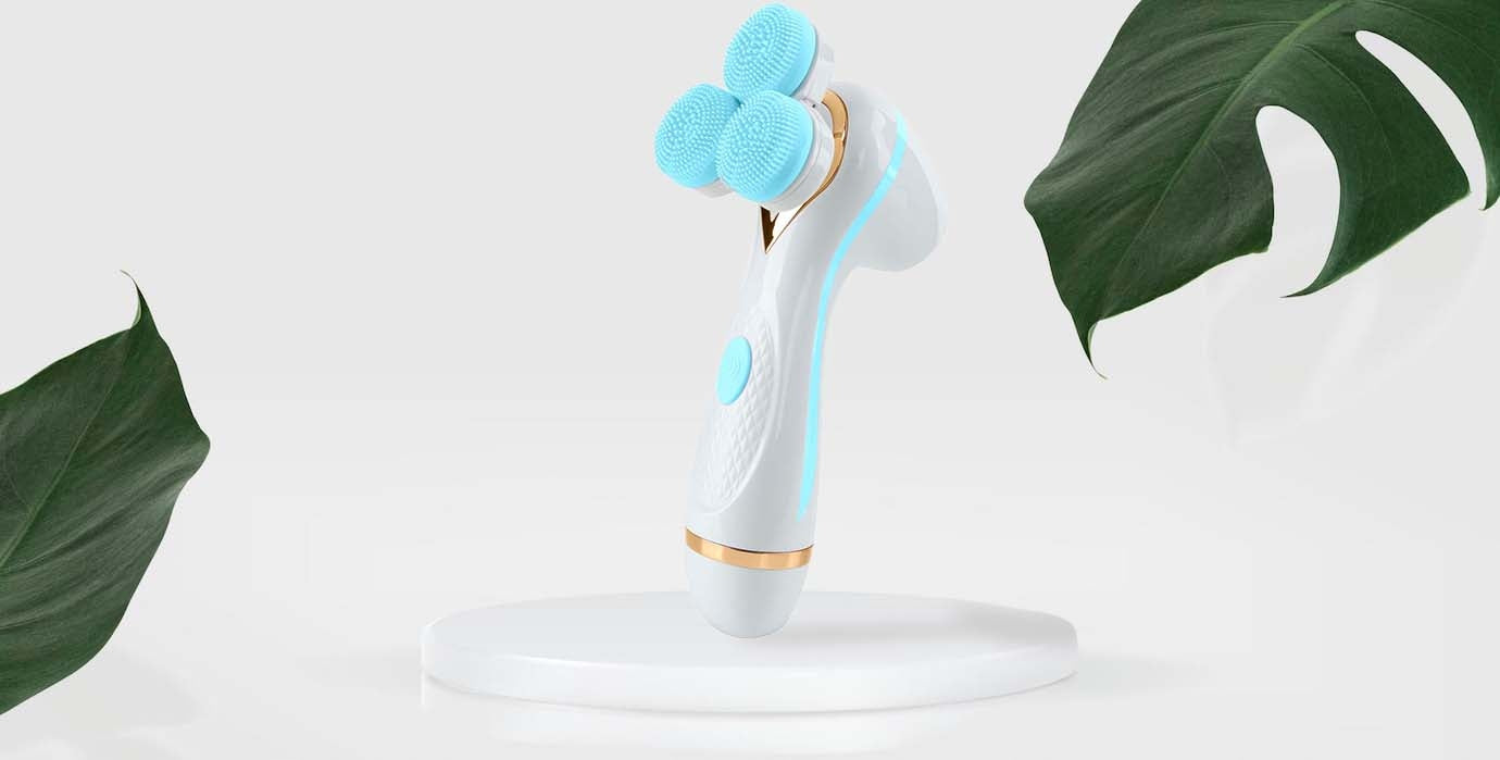 SONIC FACIAL BRUSH ROTARY MASSAGER CLEANSING EXFOLIATION Brand Renew Force