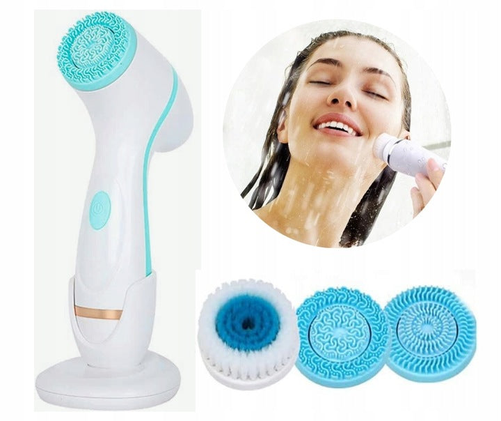 SONIC FACIAL WASH BRUSH ELECTRIC CLEANING BRUSH 3IN1