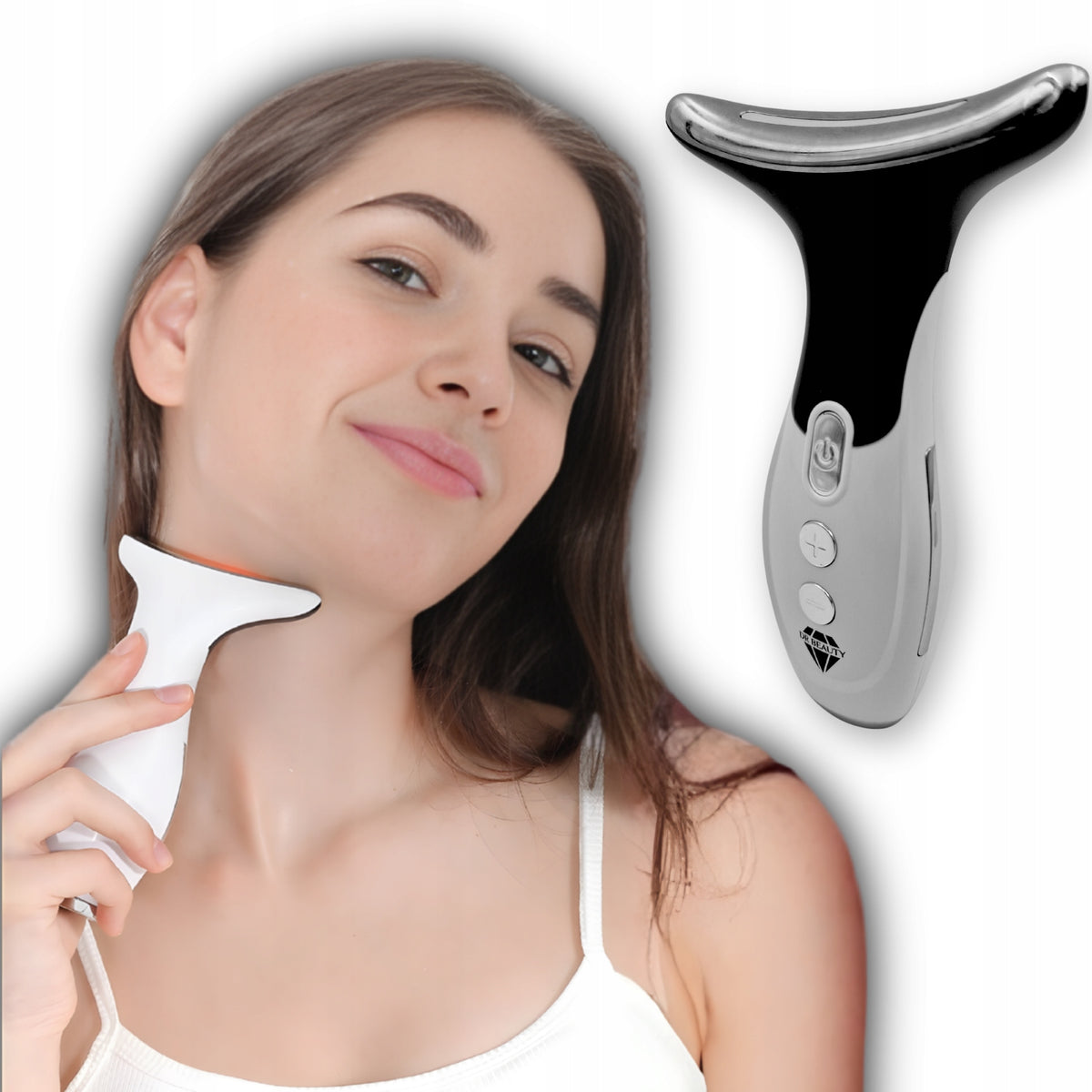 SONIC MASSAGER FOR FACE AND NECK TO FIRM ANTI-WRINKLE EMS Manufacturer code MASAŻER SONICZNY DO TWARZY I SZYI 7w1 EMS