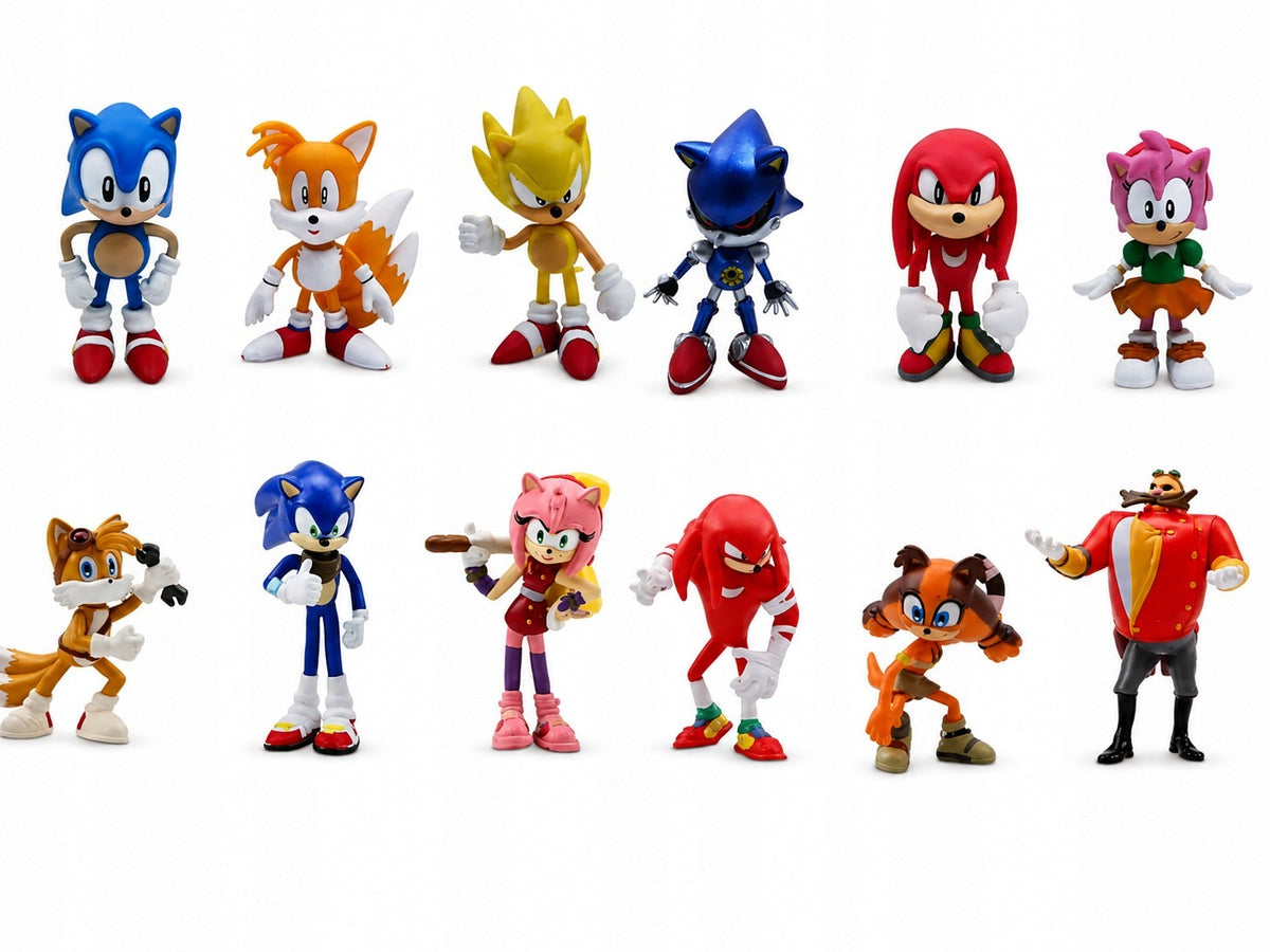SONIC THE HEDGEHOG FIGURINES AND FRIENDS – SET OF 12