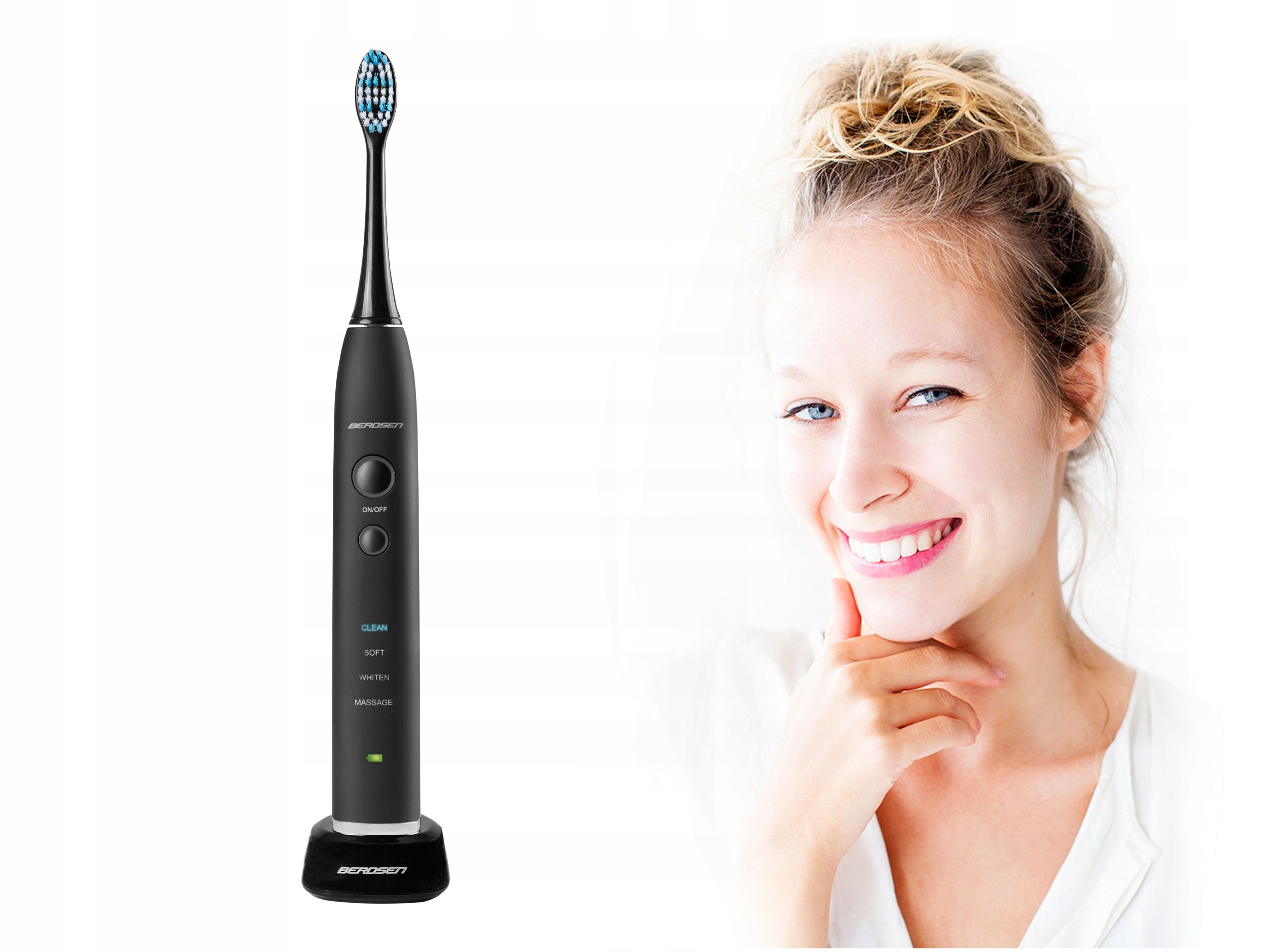 SONIC TOOTHBRUSH BLACK ELECTRIC WHITENING + TIPS Manufacturer code 5163