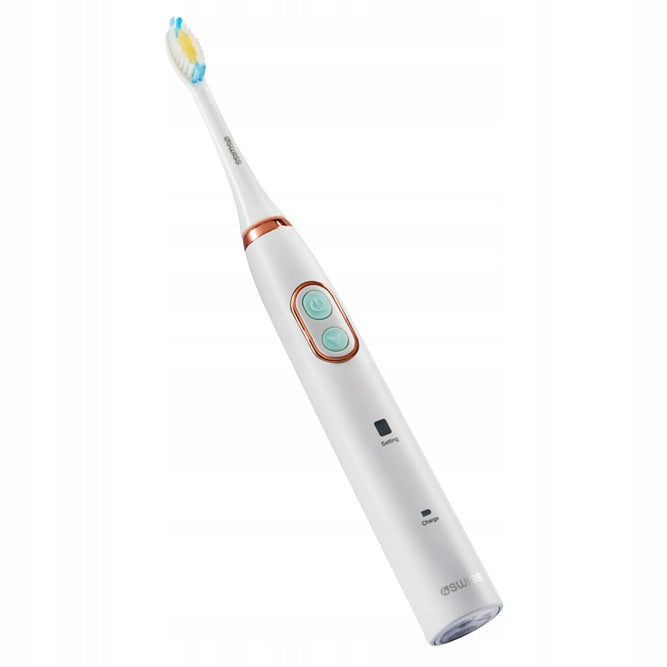 SONIC TOOTHBRUSH ELECTRIC 4SWISS 2 TIPS CASE 5 MODES Brand 4Swiss