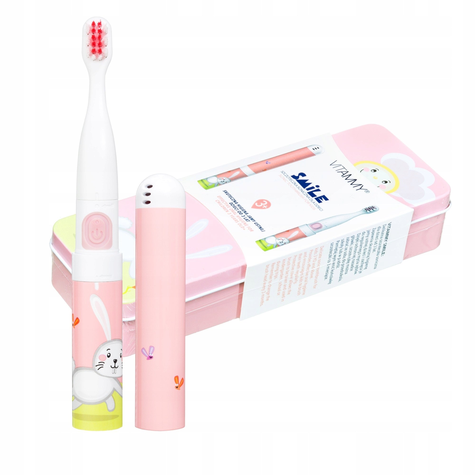 SONIC TOOTHBRUSH FOR CHILDREN 3+ VITAMMY SMILE +ETUI 2TIPS Packaging status original