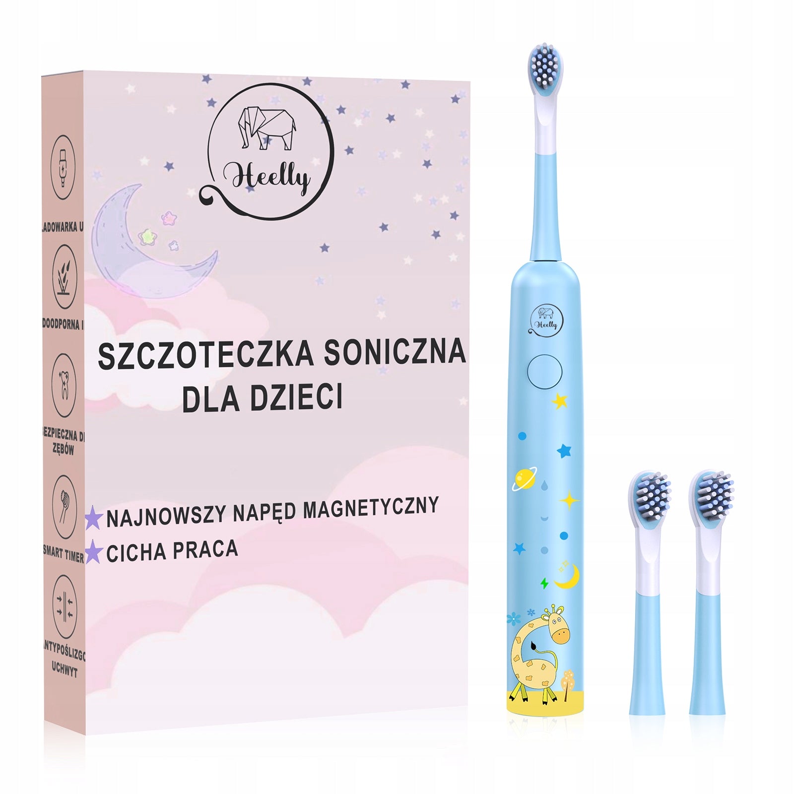 SONIC TOOTHBRUSH FOR CHILDREN ELECTRIC TOOTHBRUSH PREMIUM PINK HEELLY EAN (GTIN) 5905413610295