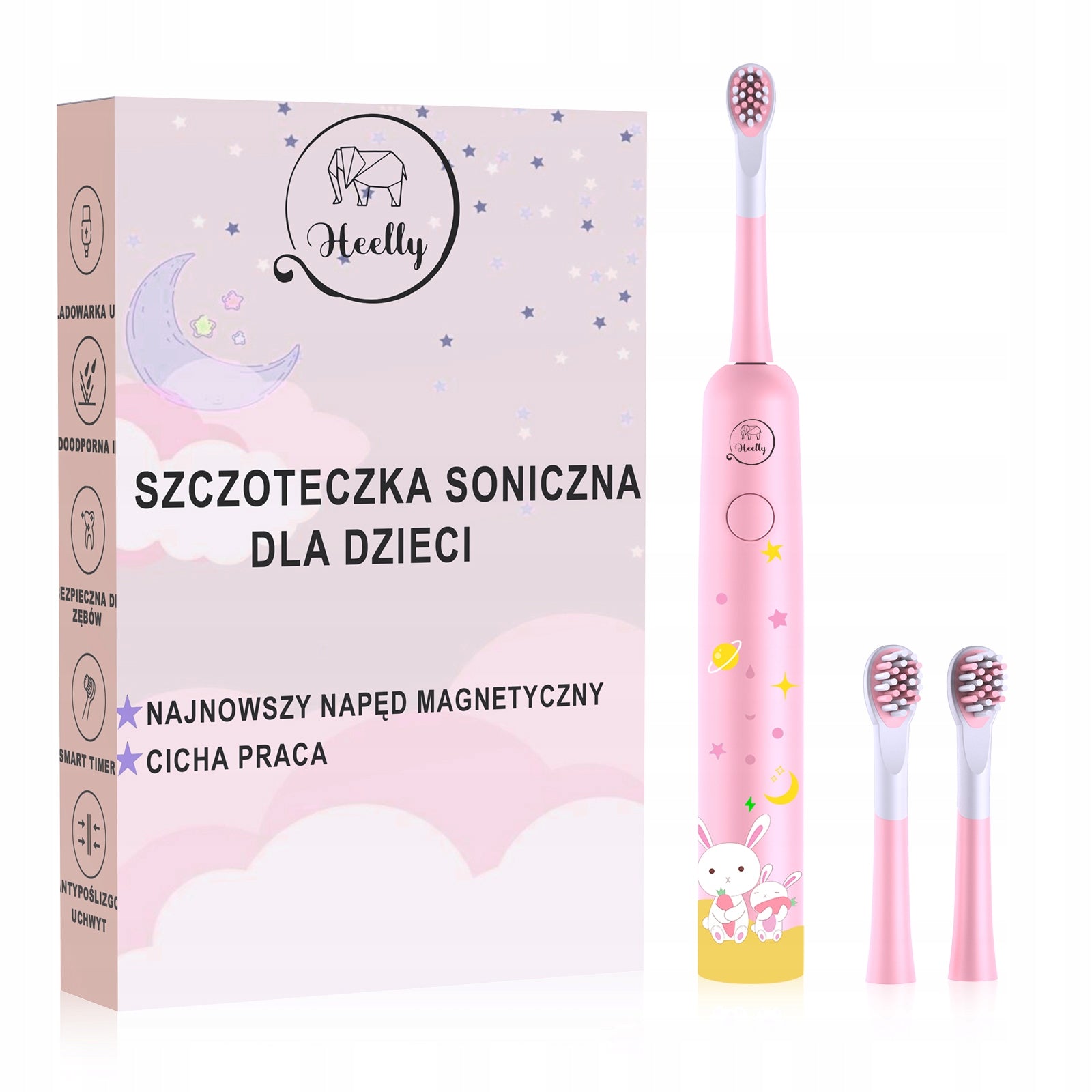 SONIC TOOTHBRUSH FOR CHILDREN ELECTRIC TOOTHBRUSH PREMIUM PINK HEELLY
